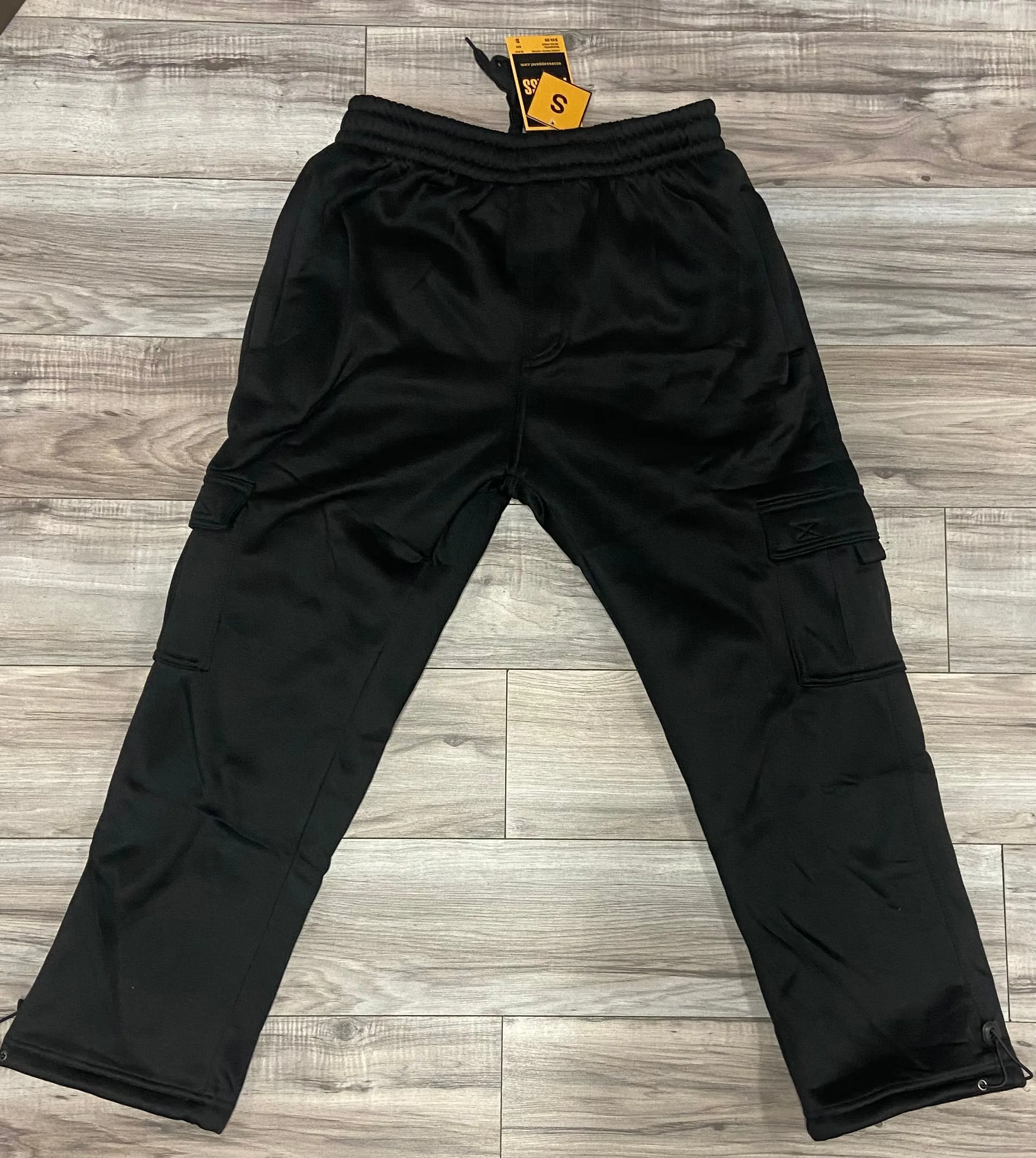 ACCESS MENS FLEECE CARGO JOGGERS (BLACK)