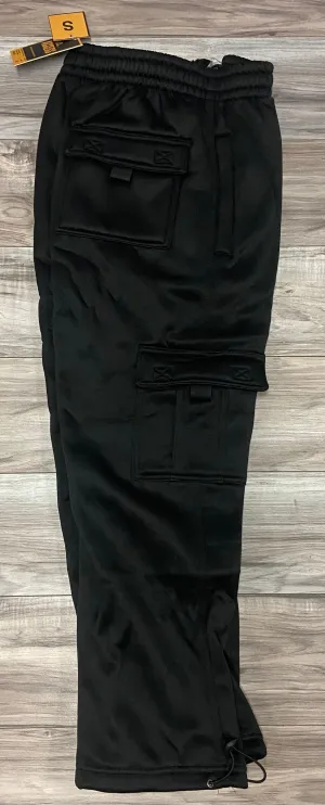 ACCESS MENS FLEECE CARGO JOGGERS (BLACK)