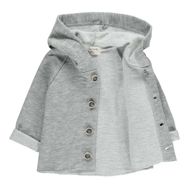 ALAN HOOD JACKET - Light grey