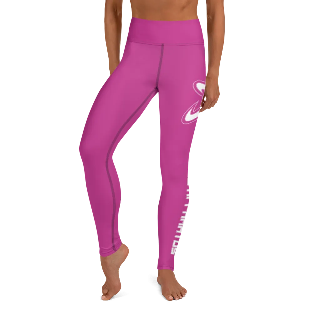 Athletic Apparatus Pink White logo Yoga Leggings