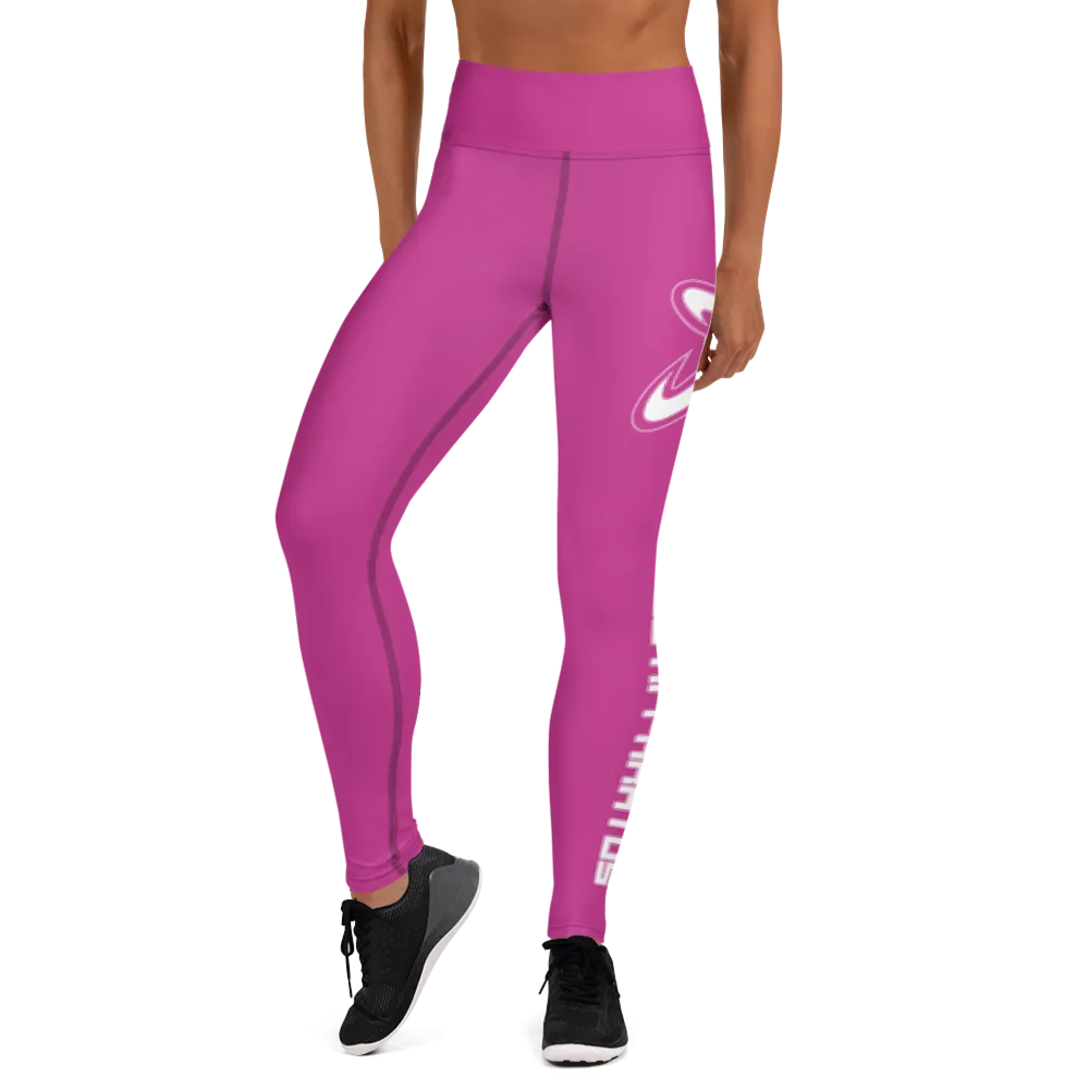 Athletic Apparatus Pink White logo Yoga Leggings