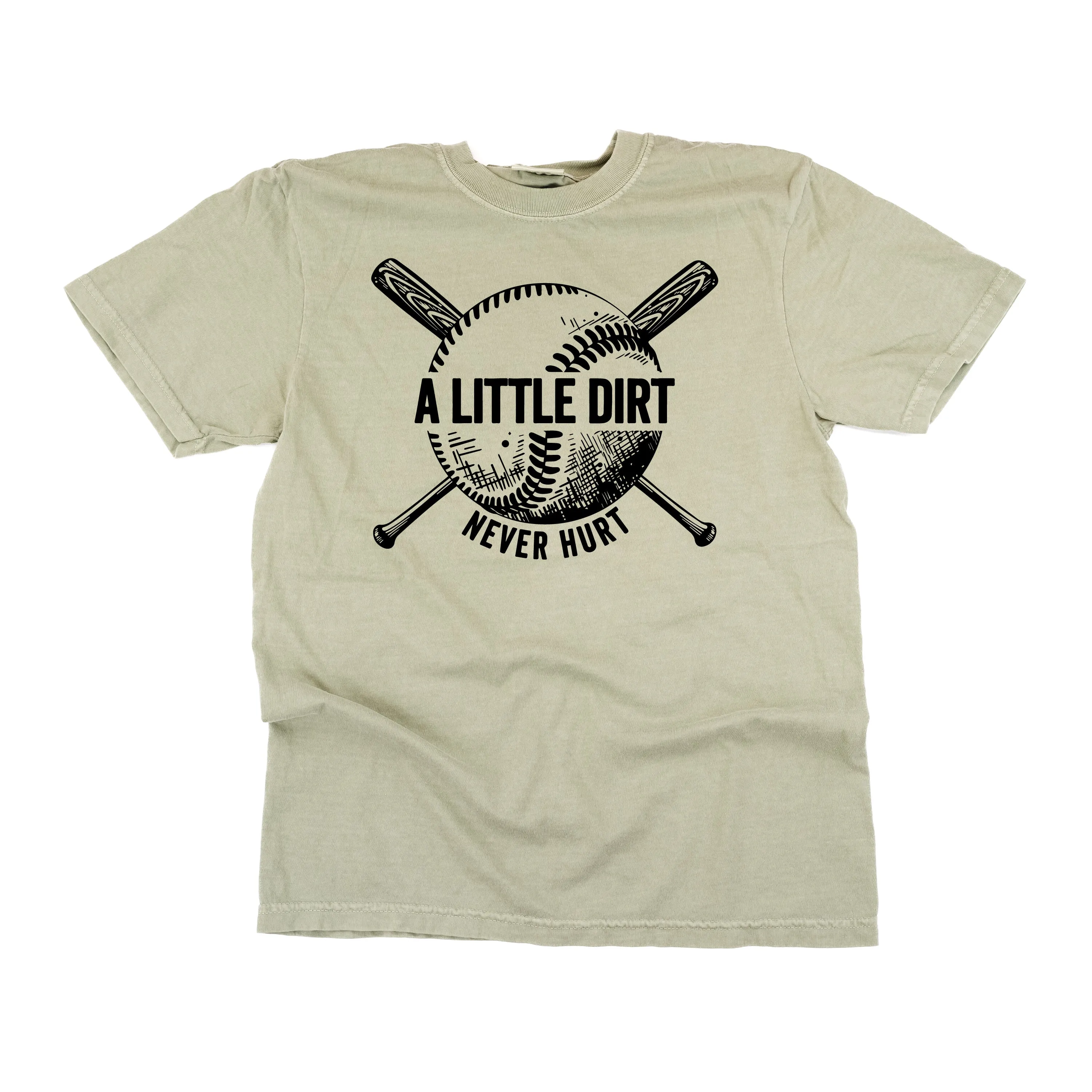 Baseball - A Little Dirt Never Hurt - SHORT SLEEVE COMFORT COLORS TEE