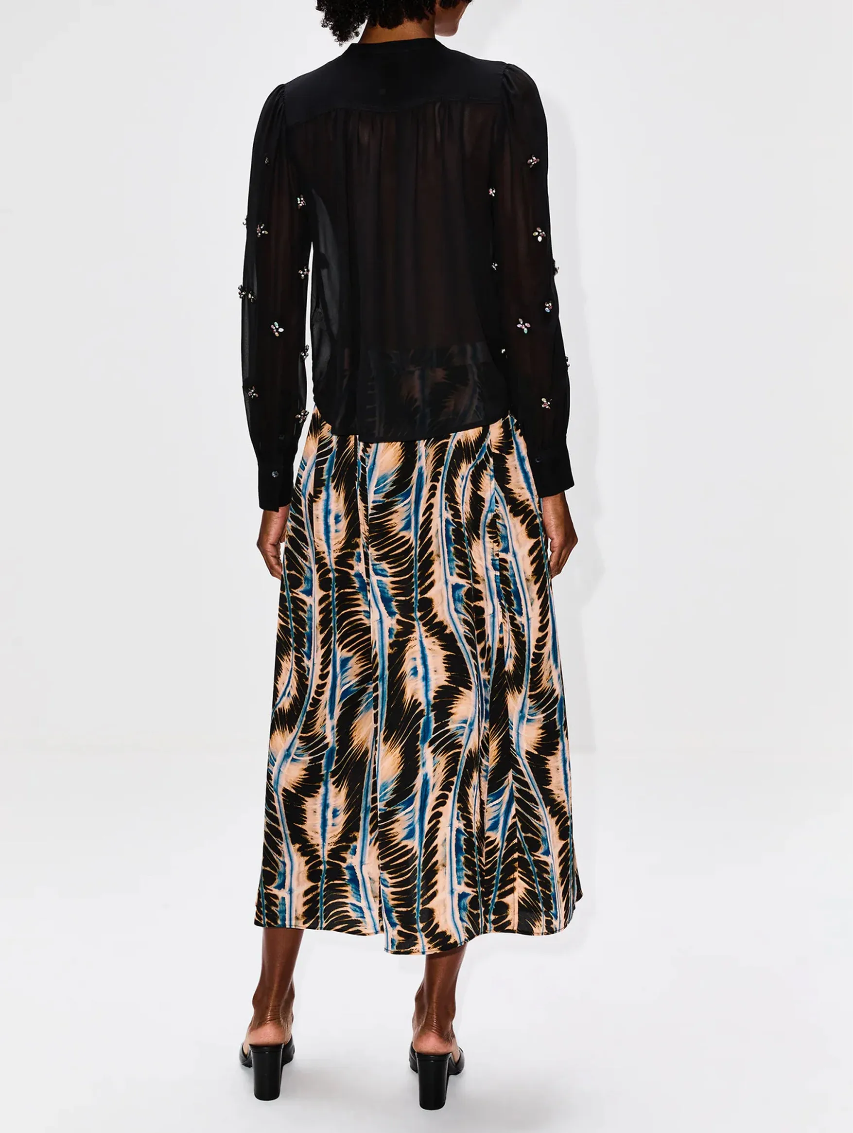 Bea Silk Blouse in Noir