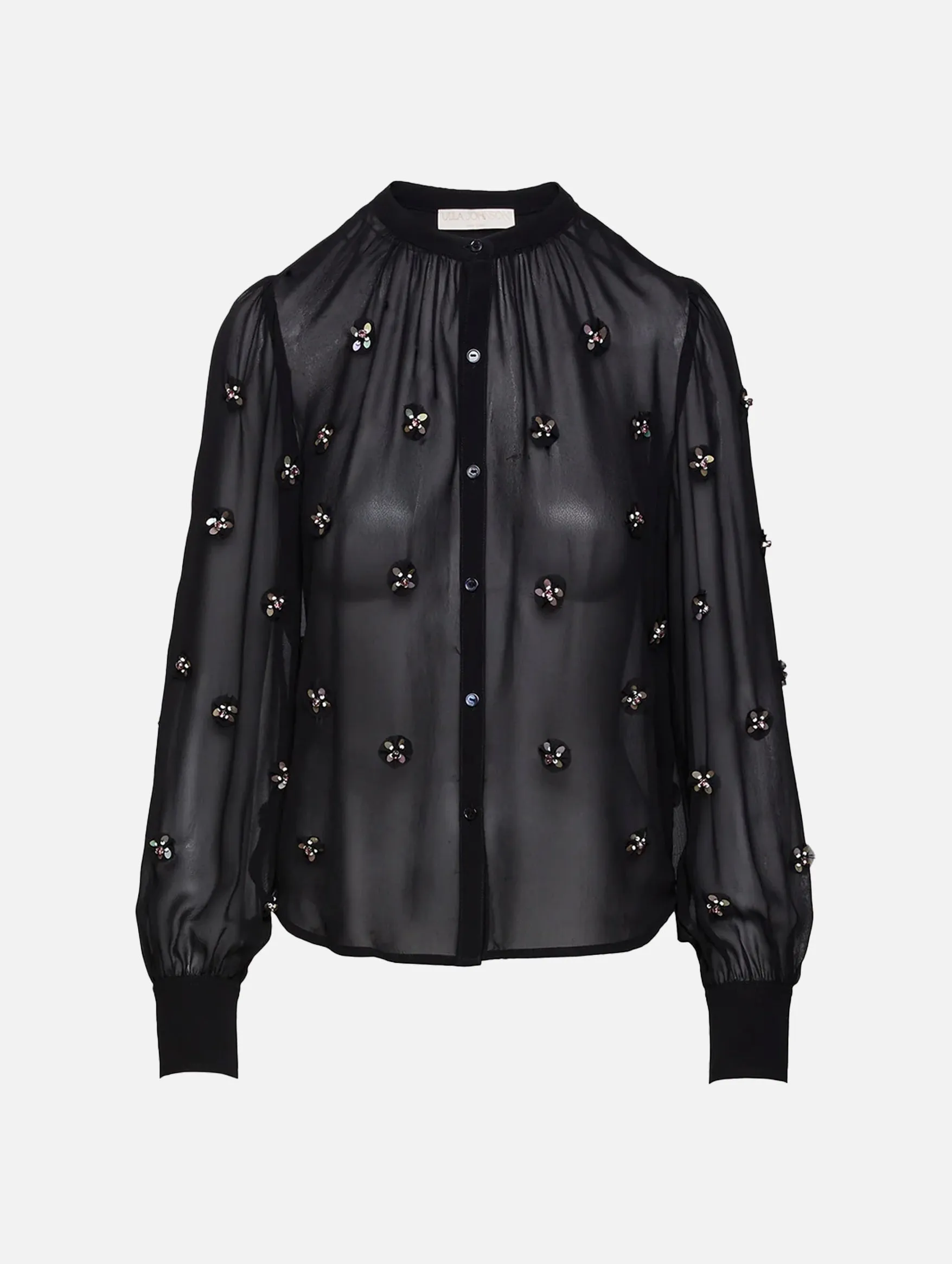 Bea Silk Blouse in Noir