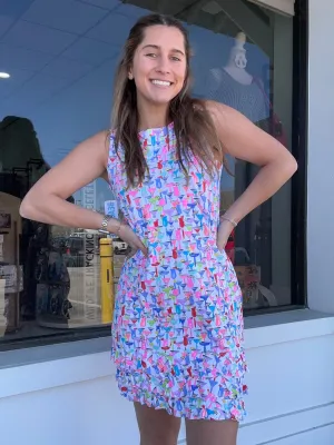 Beachtime Drinks On Me Ruffle Trim Dress