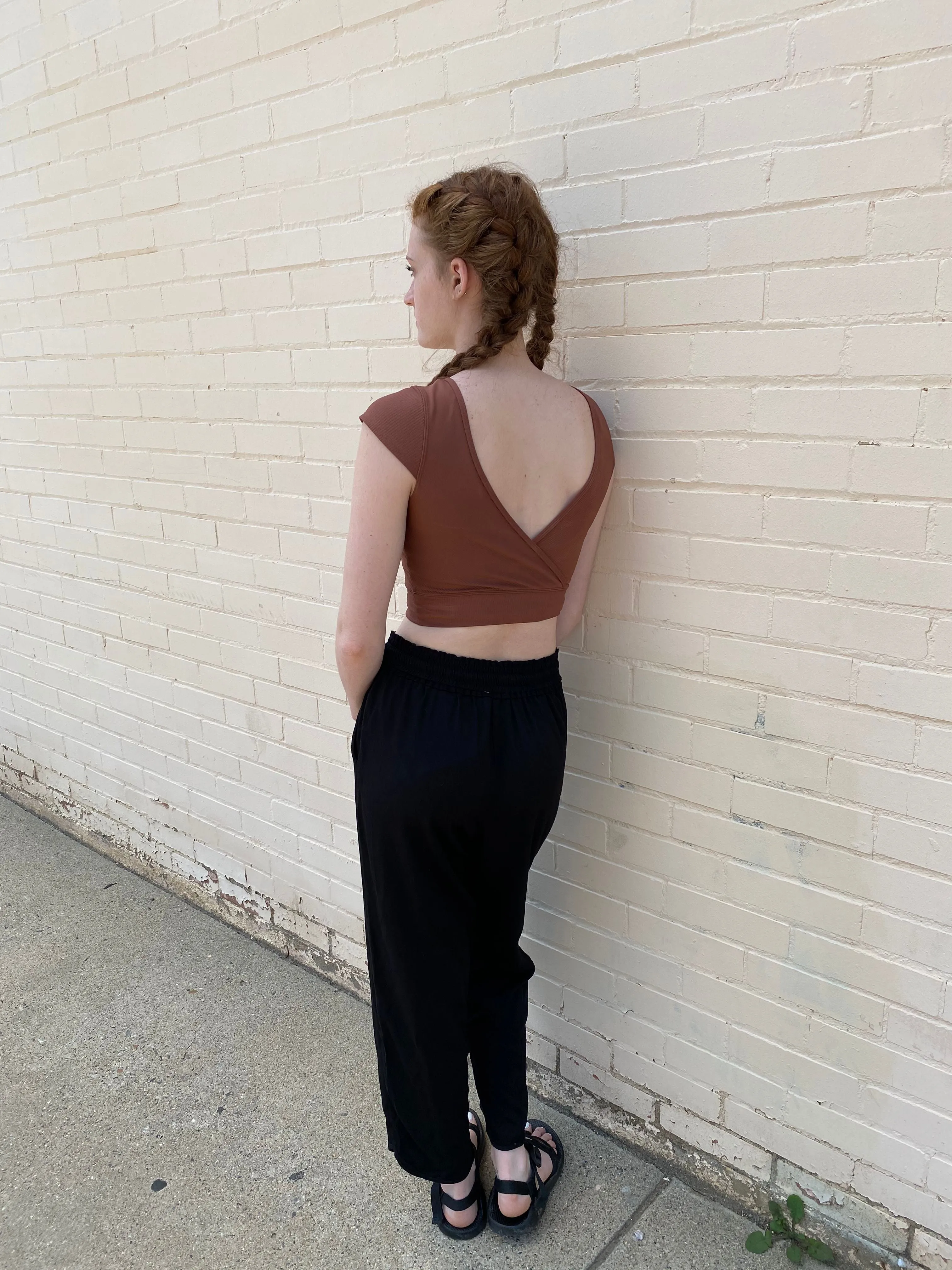 Black Drawstring Trouser Pants