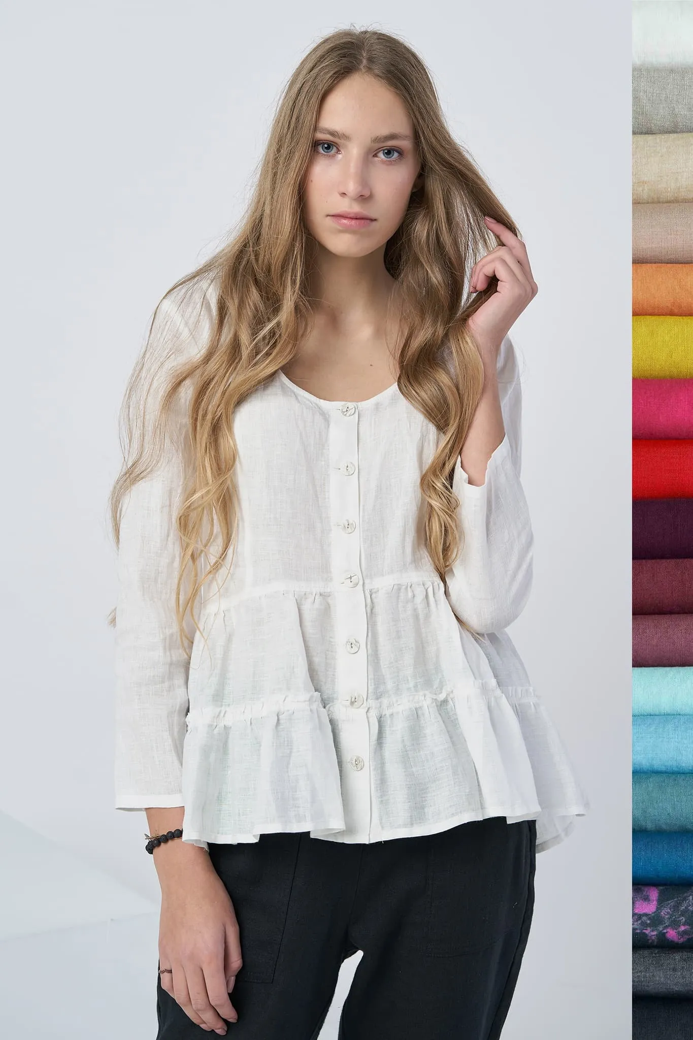Casual linen blouse Vaiva