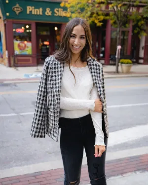 Chic  & Classy Houndstooth Blazer