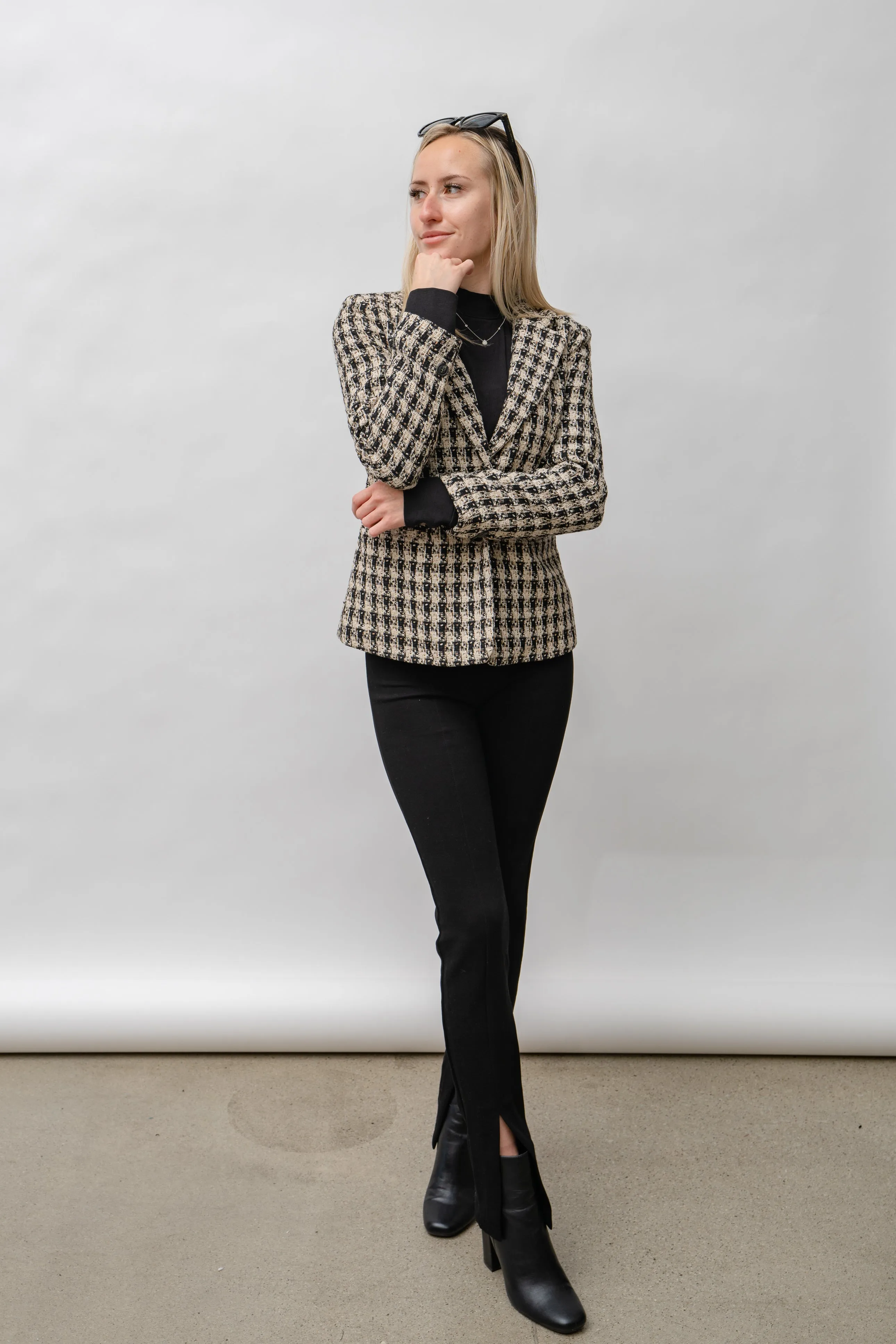 Chic  & Classy Houndstooth Blazer