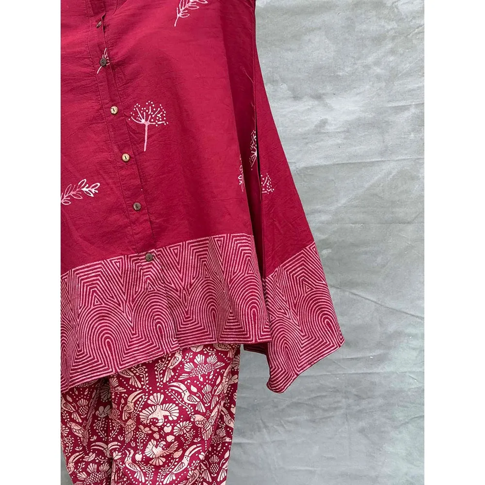 Chidiyaa Soil Chirp Of Dawn Block Printed Cotton Tunic