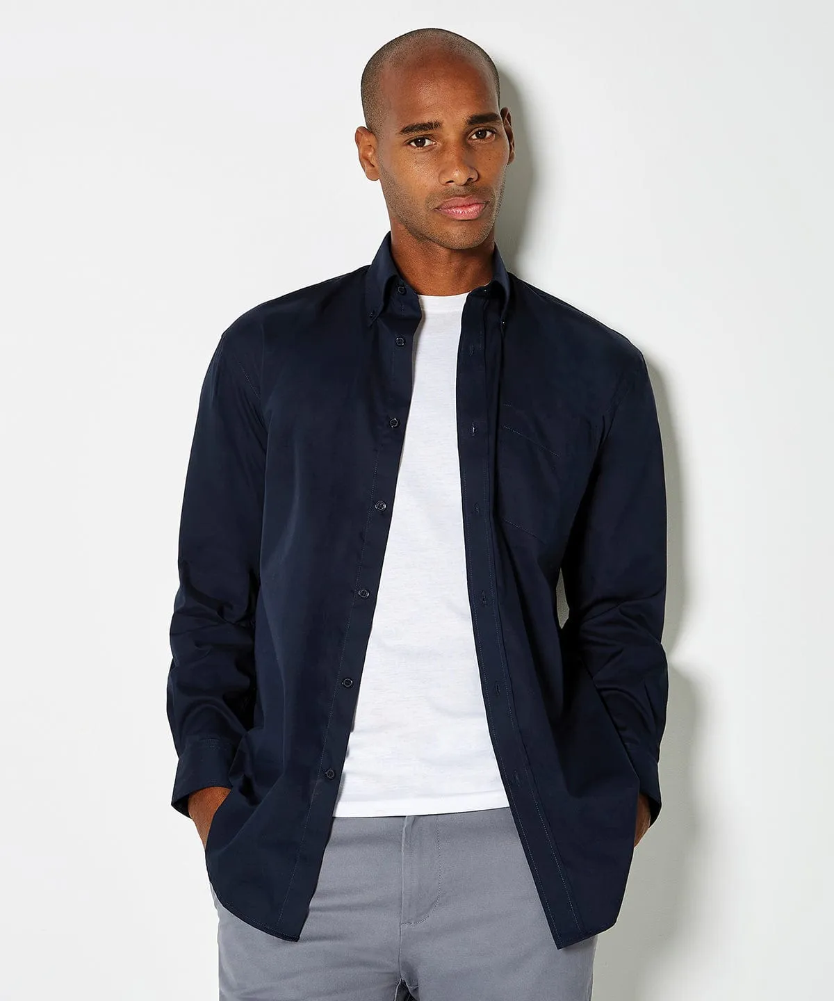 Corporate Oxford shirt long-sleeved (classic fit) | Black