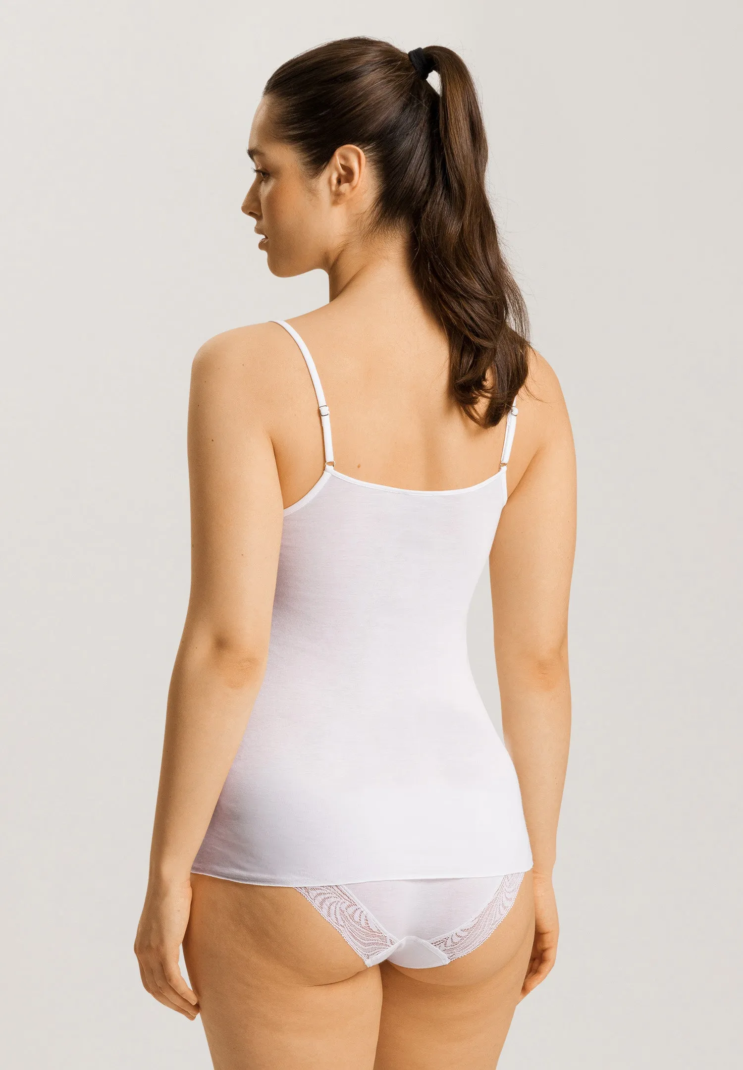 Cotton Delight Lace Trim Cotton Camisole | White 71836-101