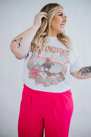 Curvy Yellowstone Cowboy Club Tee