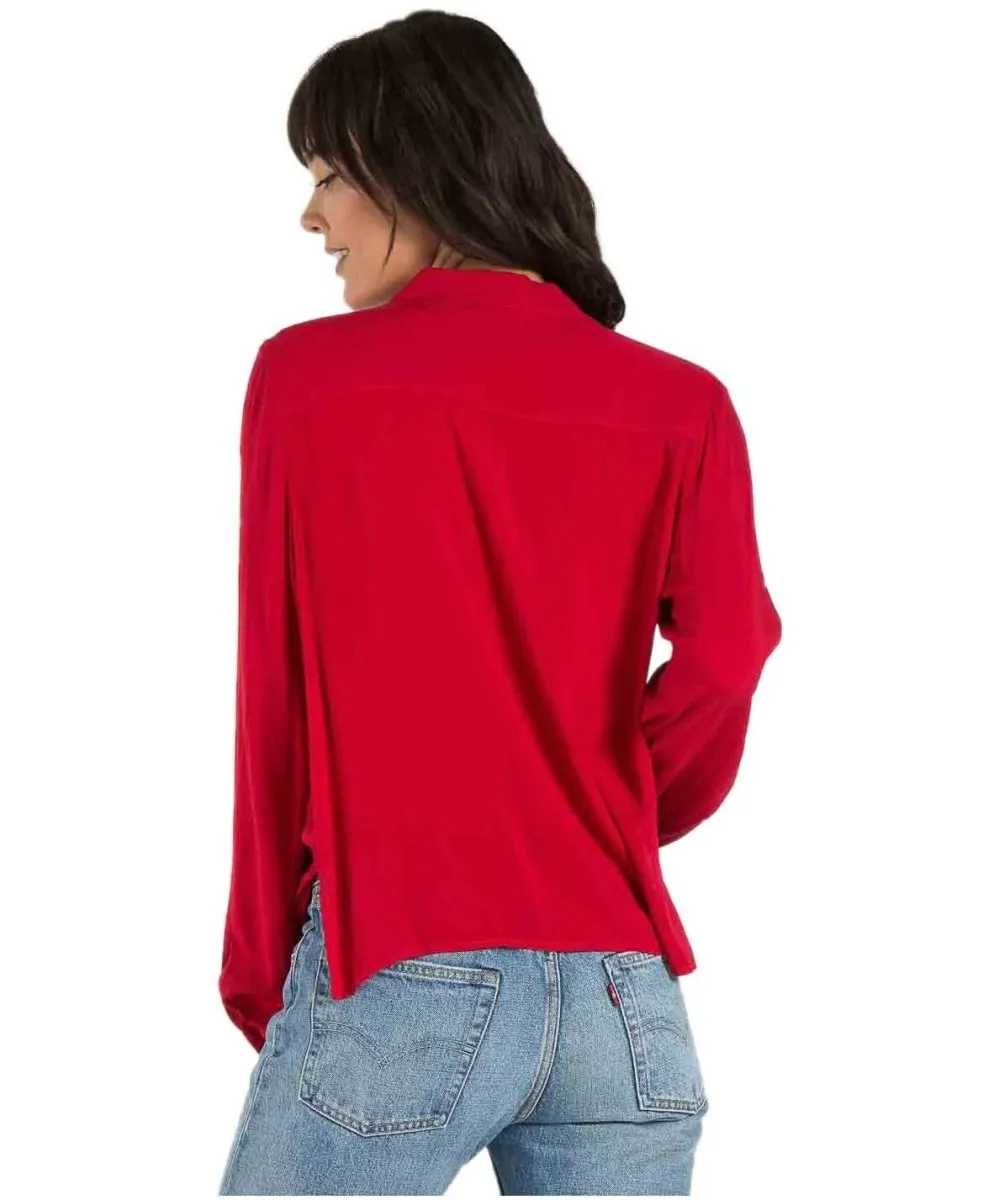 Drape Front Long Sleeve