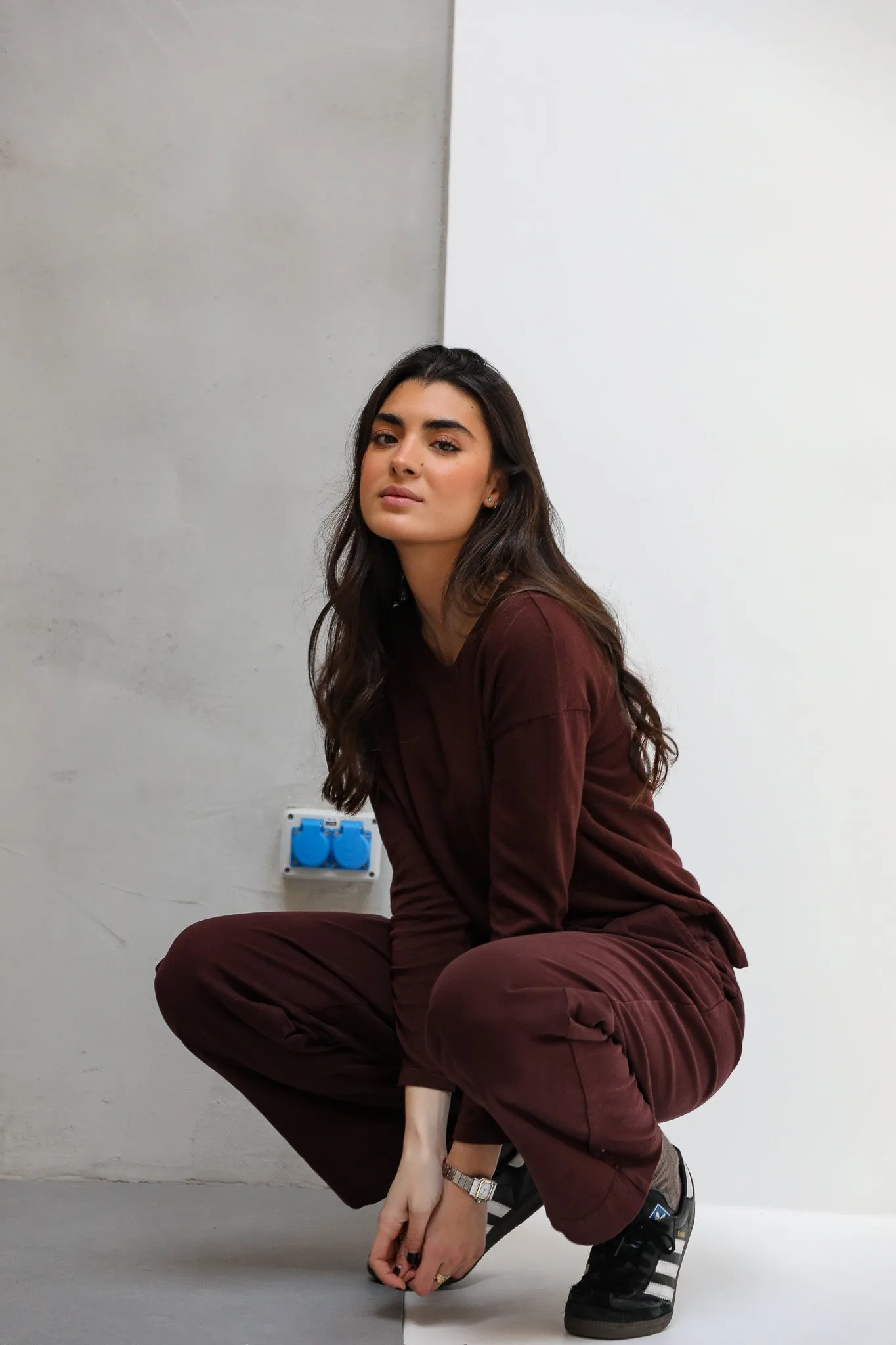 Elastic Pants Burgundy