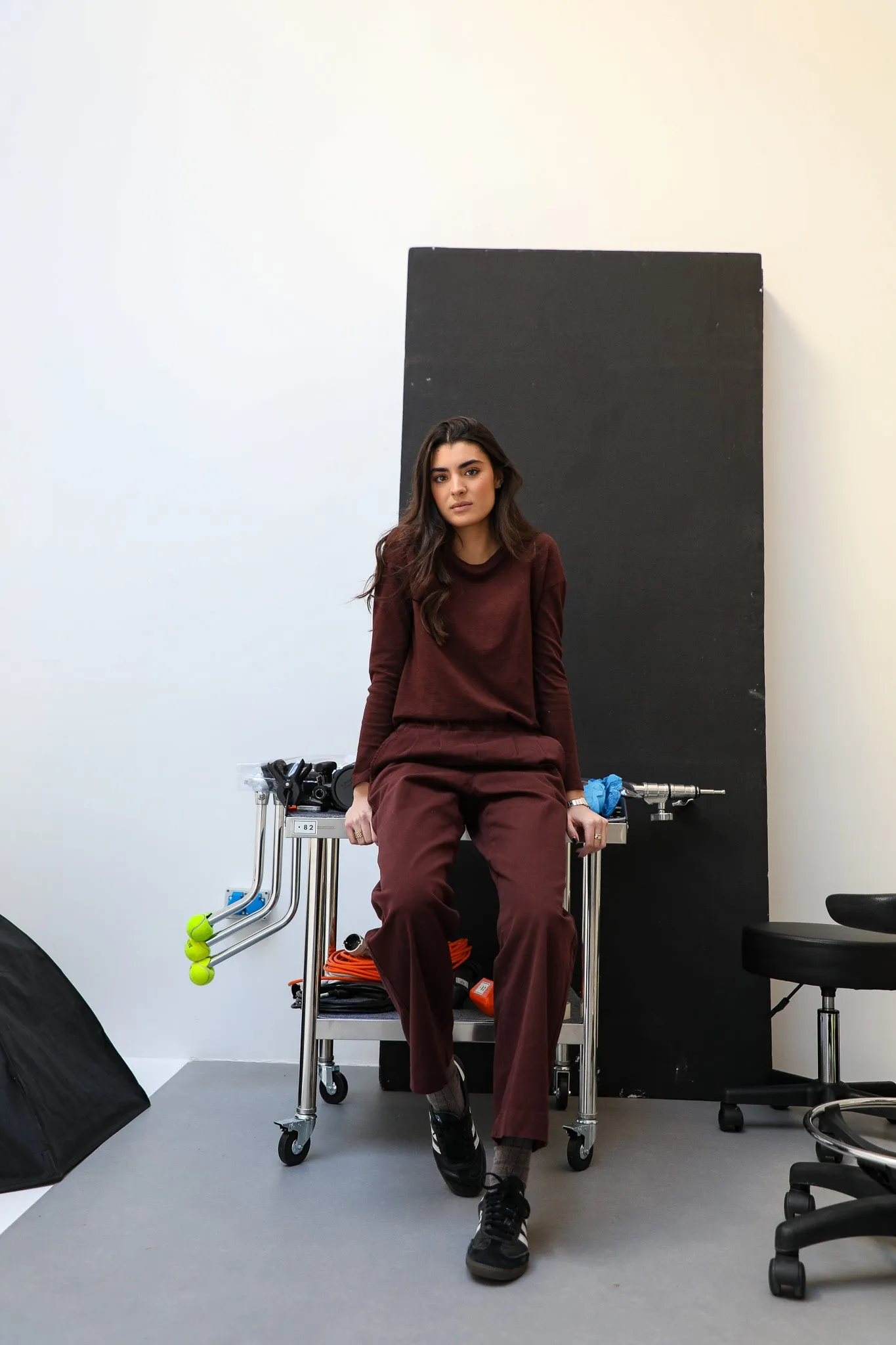 Elastic Pants Burgundy