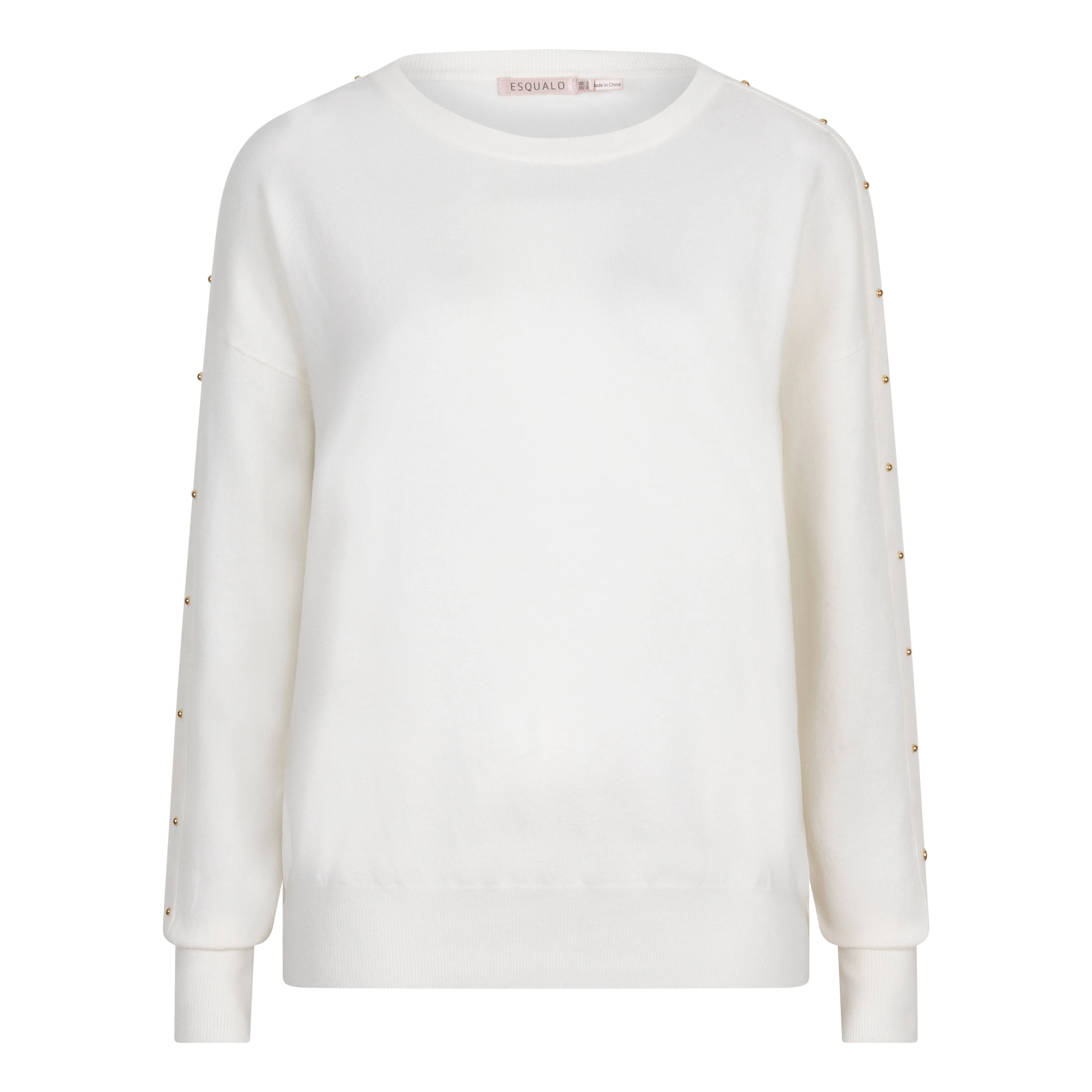 Esqualo 'Basic Knit Long Sleeve W/ Trim Sweater'