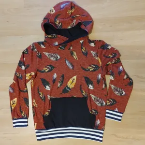 Feathers/Navy/Navy Stripe (adult)