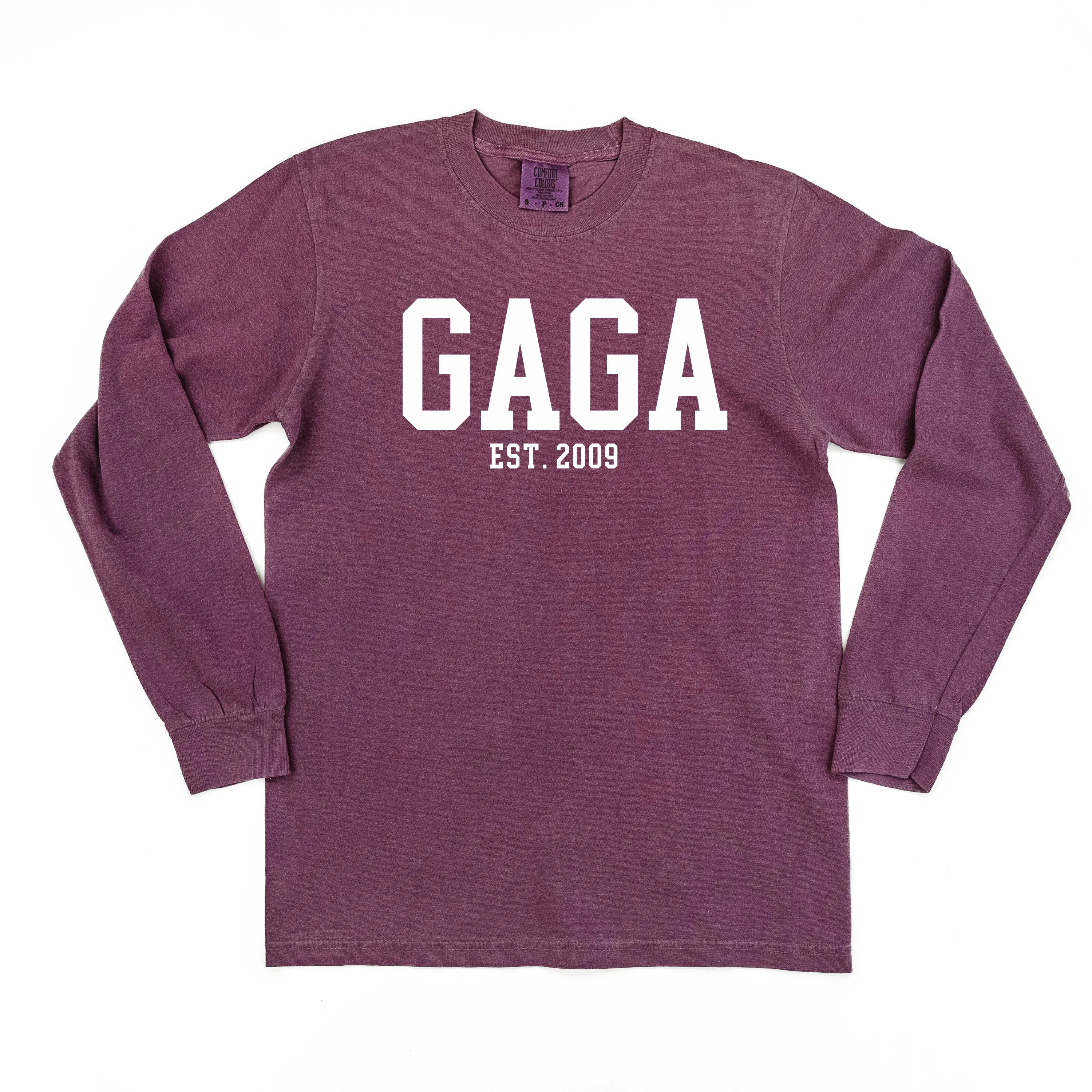Gaga - EST. (Select Your Year) - LONG SLEEVE COMFORT COLORS TEE