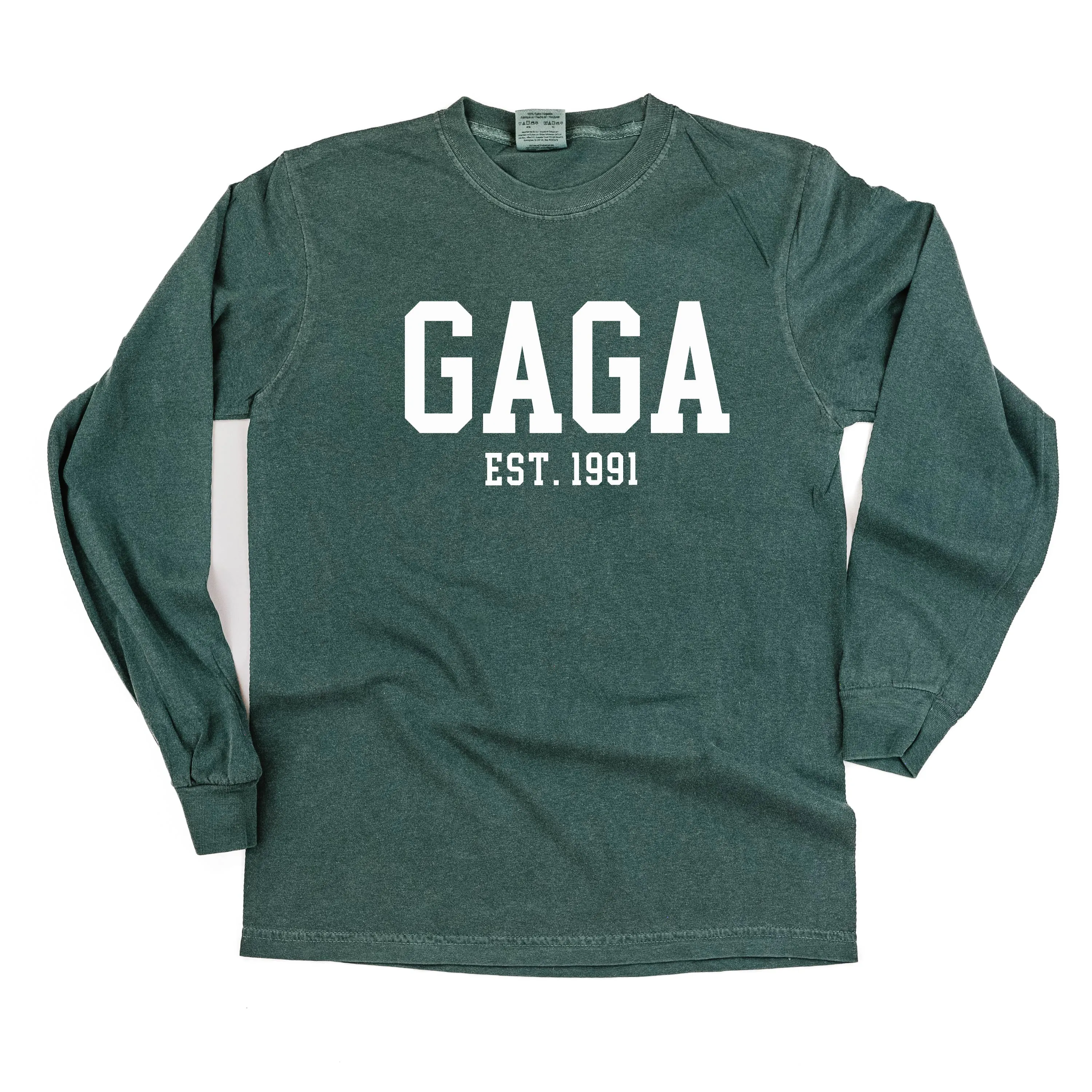 Gaga - EST. (Select Your Year) - LONG SLEEVE COMFORT COLORS TEE