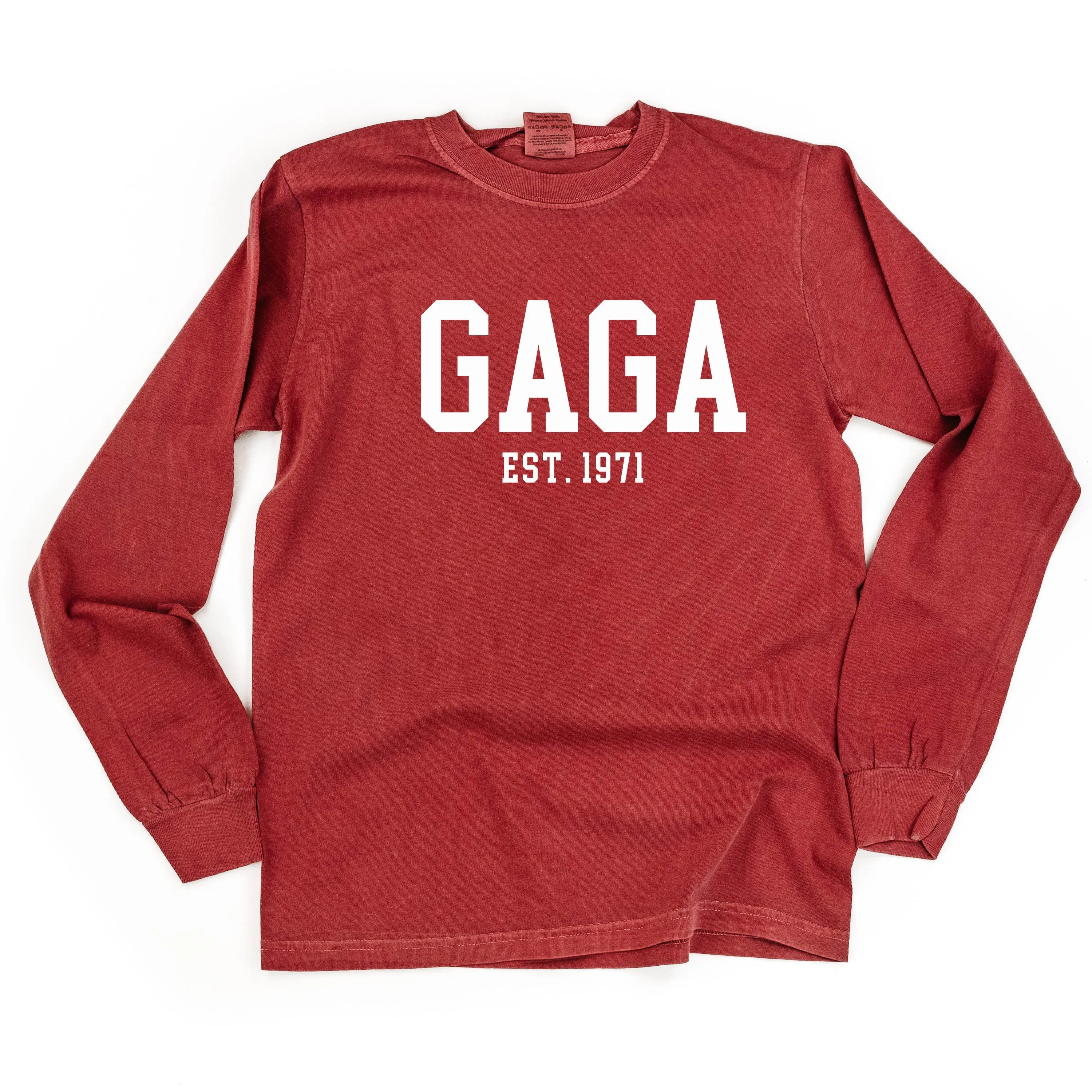 Gaga - EST. (Select Your Year) - LONG SLEEVE COMFORT COLORS TEE