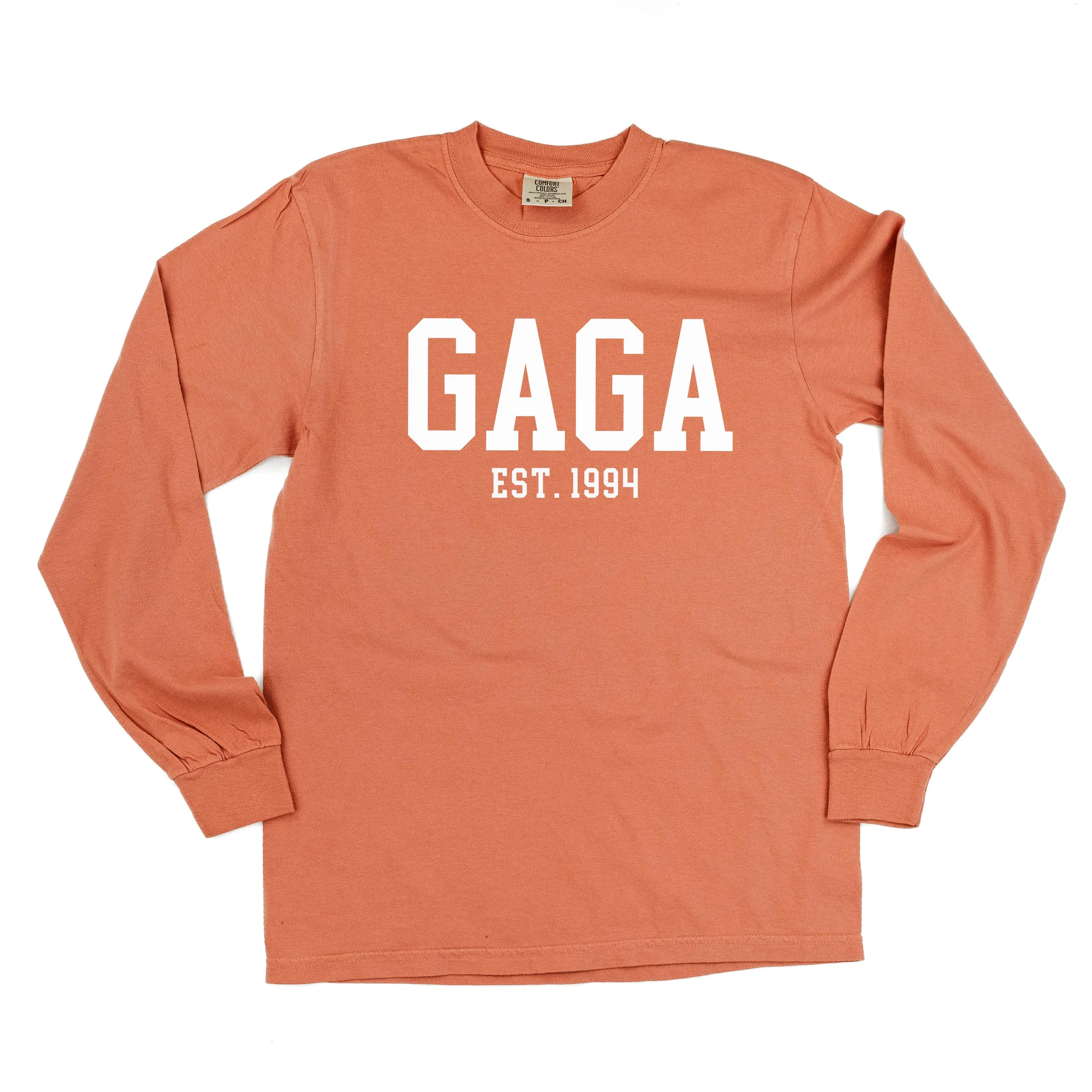 Gaga - EST. (Select Your Year) - LONG SLEEVE COMFORT COLORS TEE