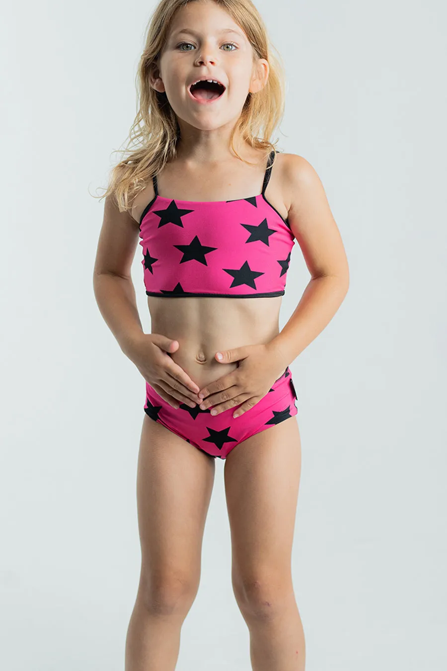 Girls Nununu Star Sports Swim Set Pink