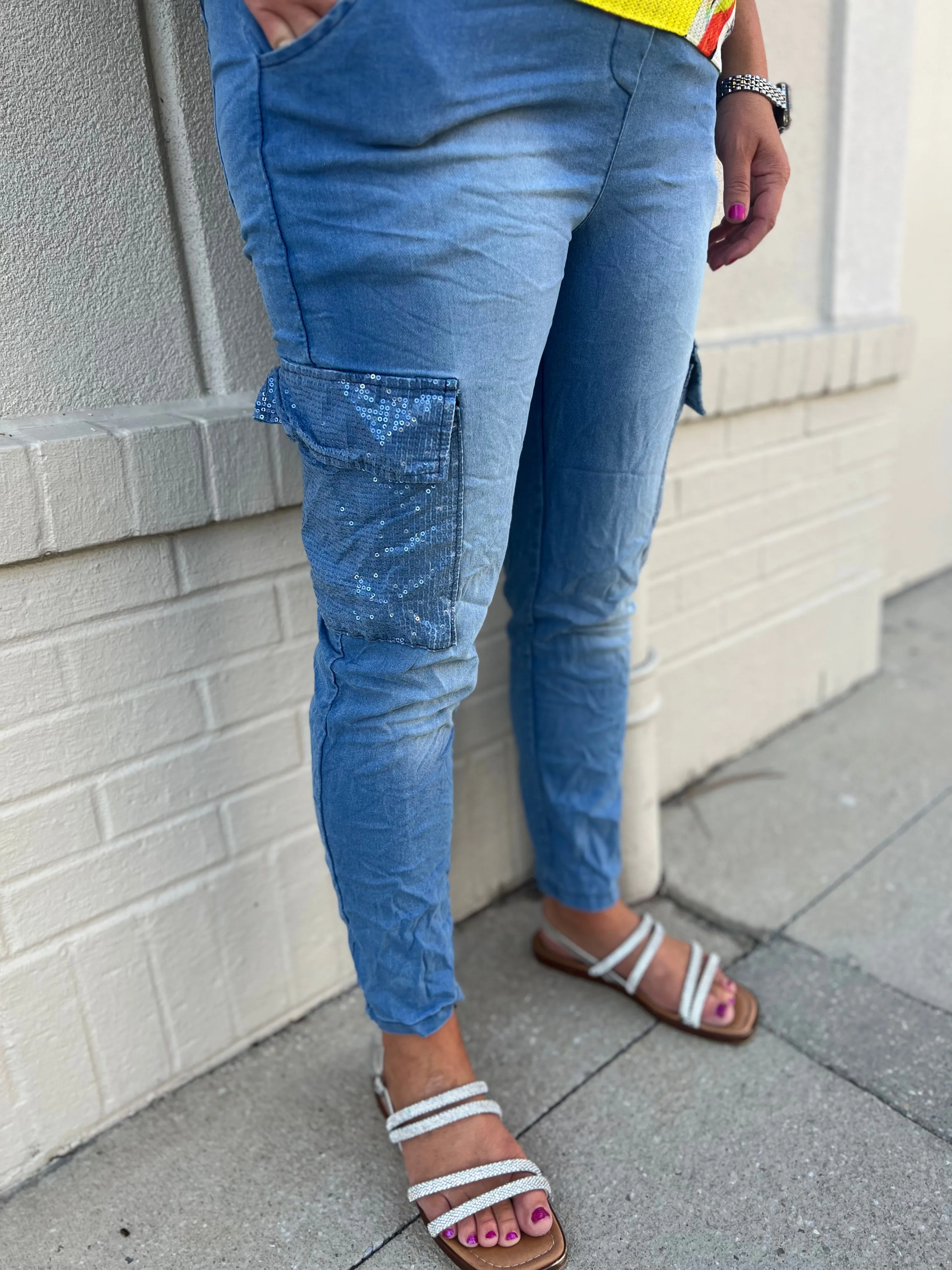 Glitter Cargo Pant BRAND BAZAR CARGOGLITTER