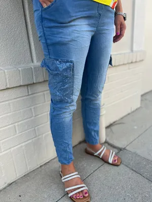 Glitter Cargo Pant BRAND BAZAR CARGOGLITTER
