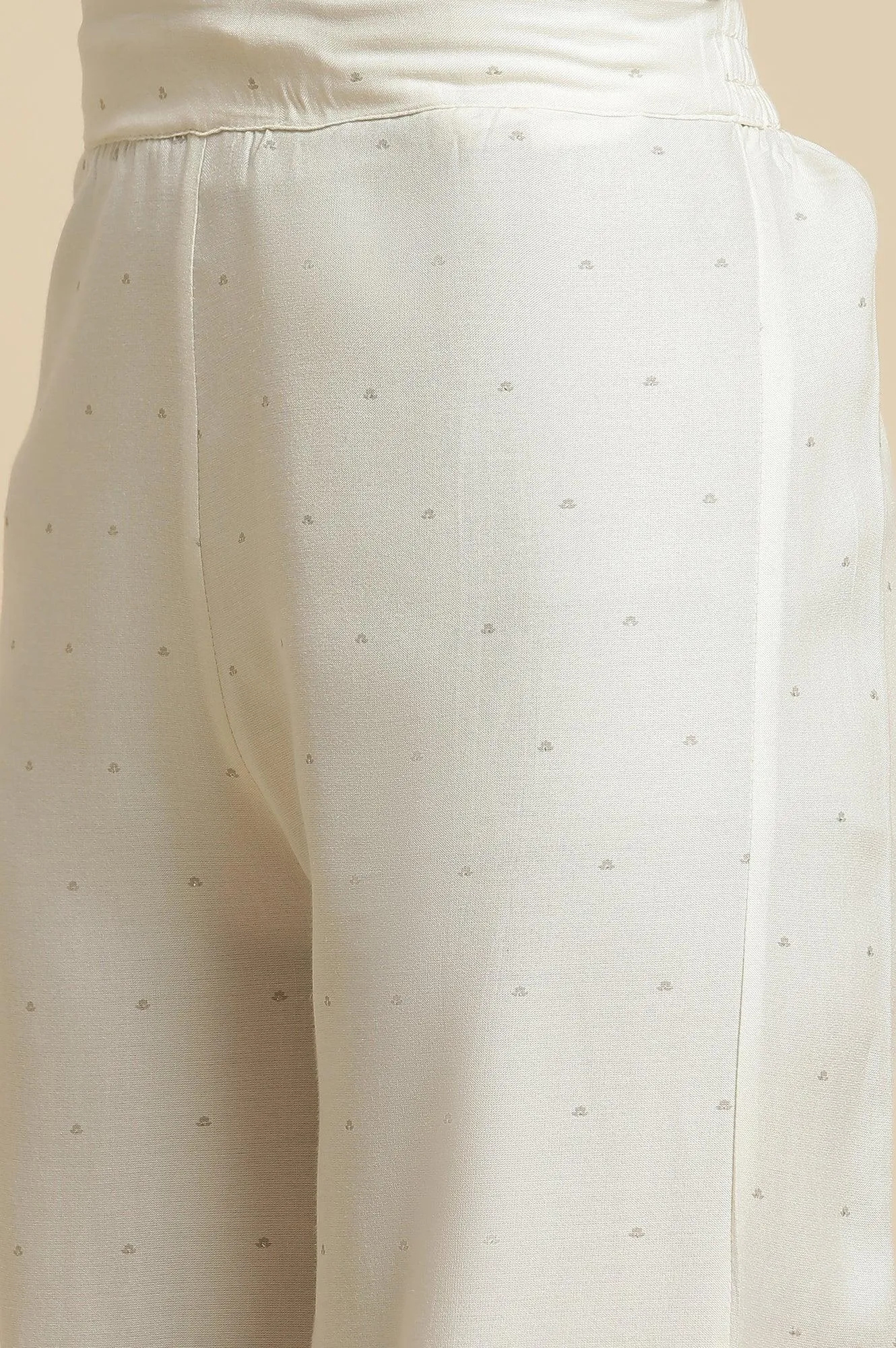 Grey Embroidered Kurta & Parallel Pants Set