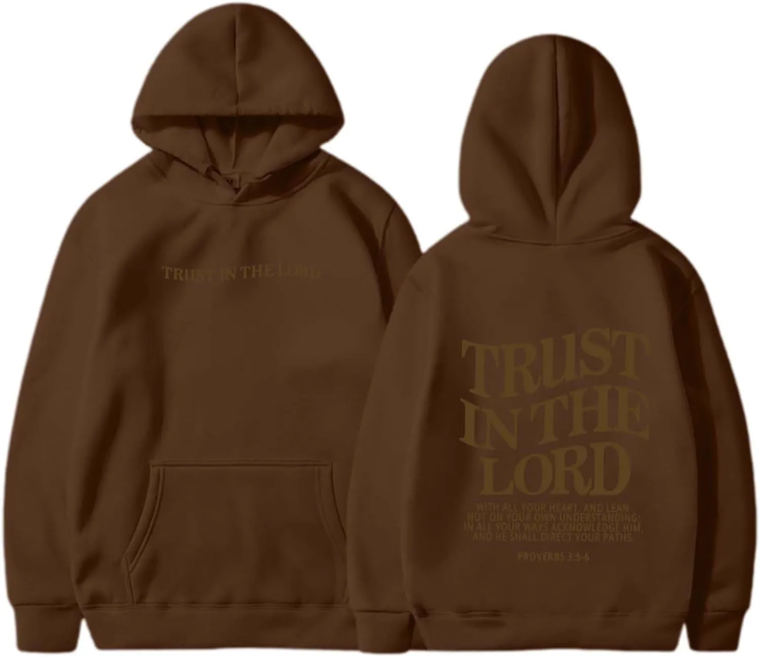 Hoodies for Teen Girls Trust in The Lord Christian Hoodies for Women Trendy Graphic Oversize Pullover Hoodies