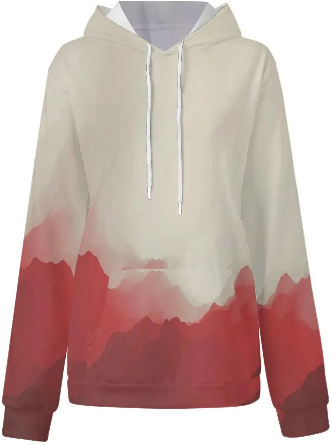 Hoodies for Women Casual Oversized Drawstring Thick Pullover Sweatshirt Hooded Fall Fashion 2024 Gradient Hoodies