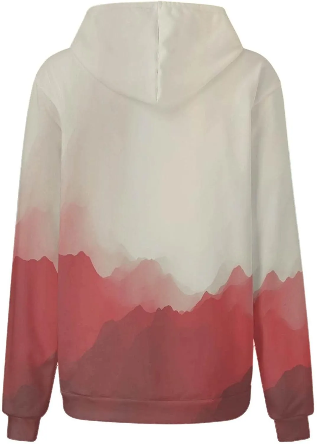 Hoodies for Women Casual Oversized Drawstring Thick Pullover Sweatshirt Hooded Fall Fashion 2024 Gradient Hoodies