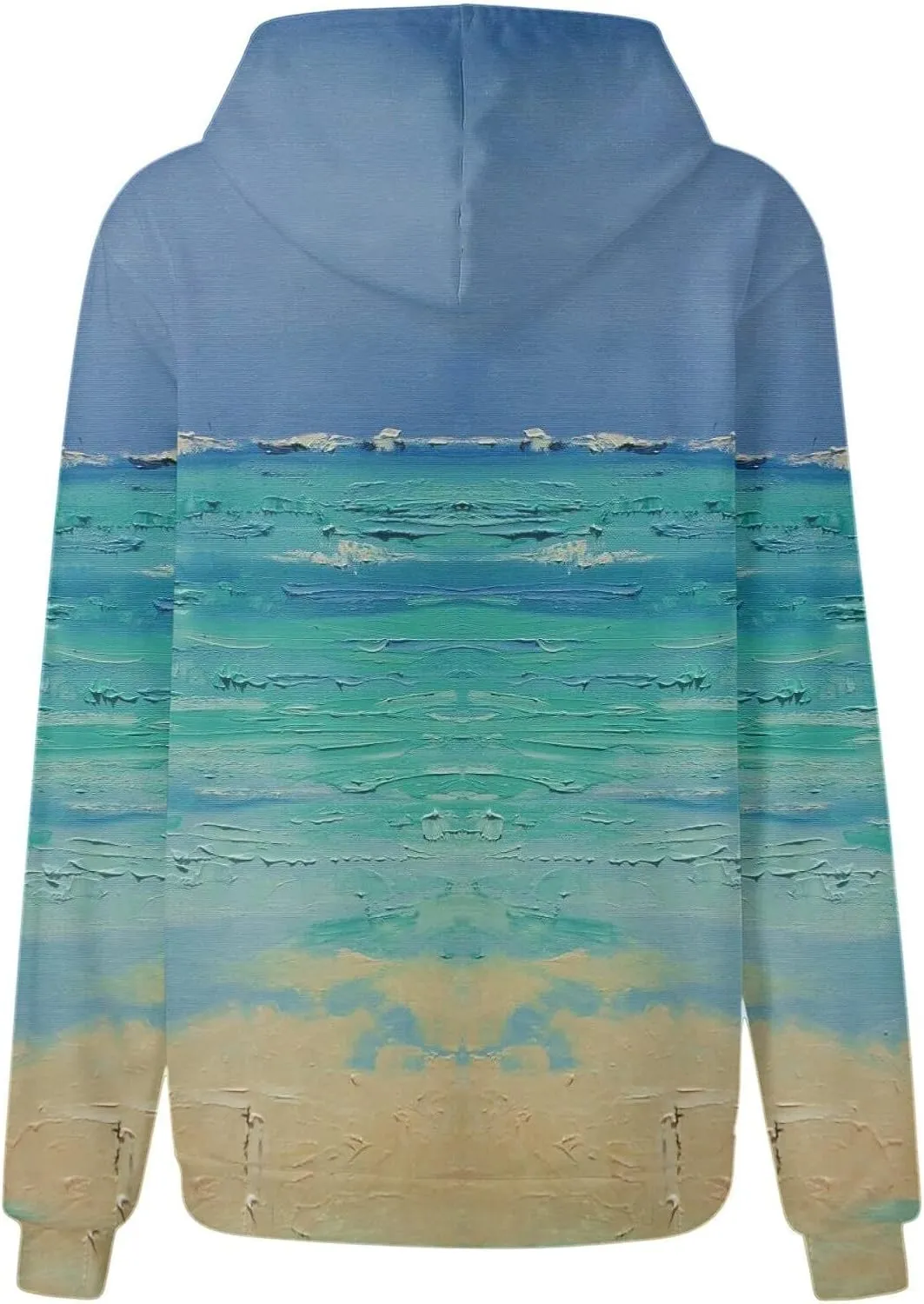 Hoodies for Women Casual Oversized Drawstring Thick Pullover Sweatshirt Hooded Fall Fashion 2024 Gradient Hoodies