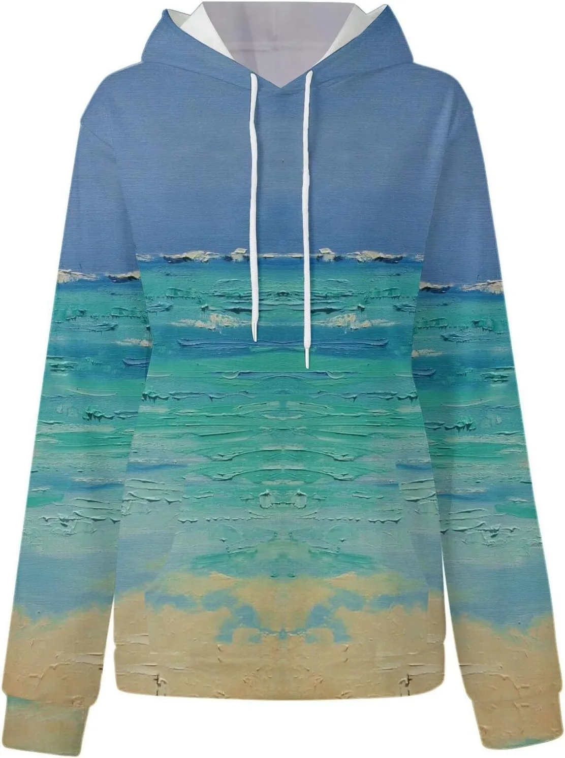 Hoodies for Women Casual Oversized Drawstring Thick Pullover Sweatshirt Hooded Fall Fashion 2024 Gradient Hoodies