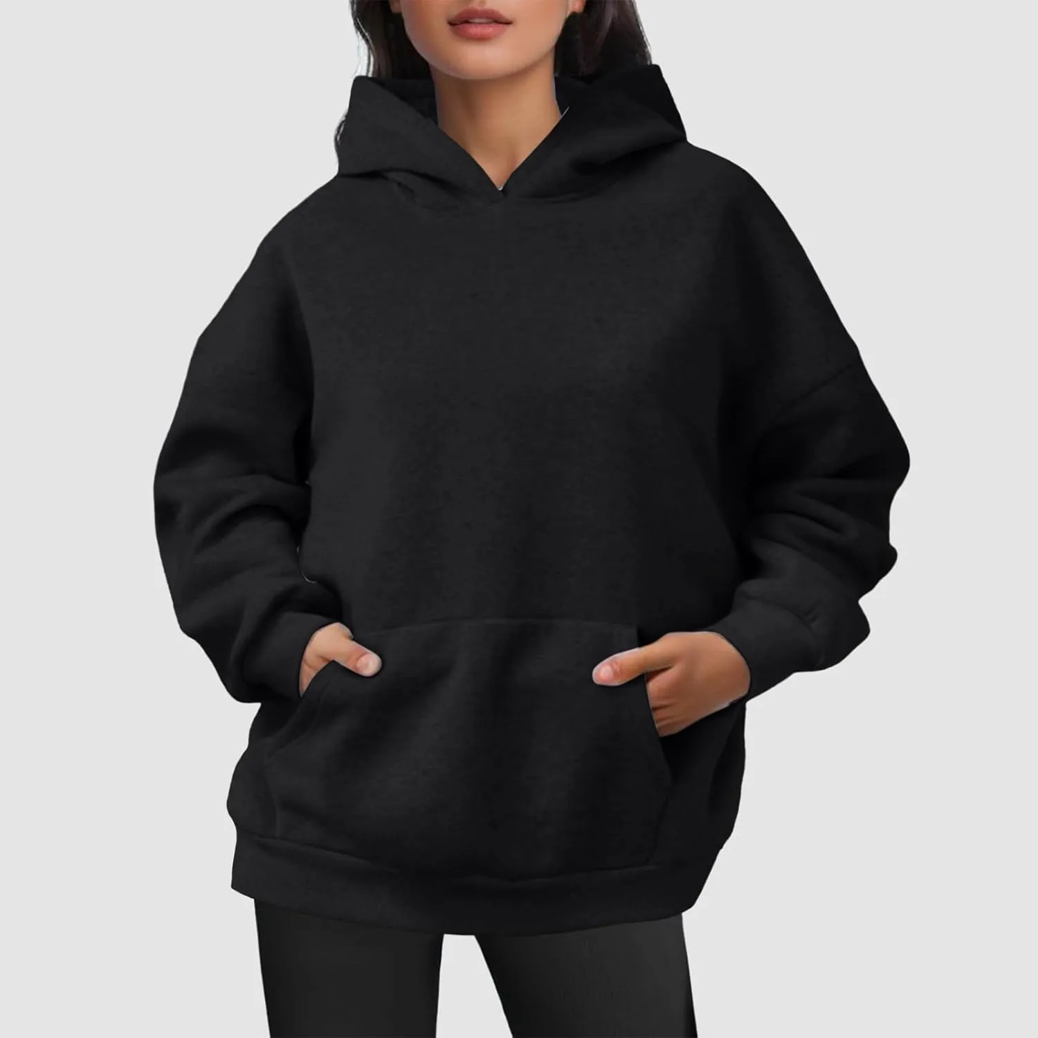 Hoodies for Women Plus Size Harajuku Sweatshirts Winter Plain Festival Long Sleeve Pullover Casual Fashion Sweatshirts