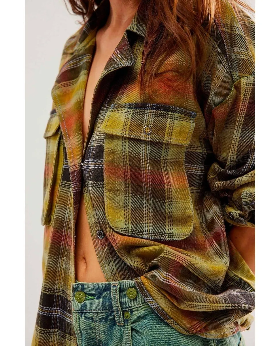 Izzie Cargo Shirt Olive Combo