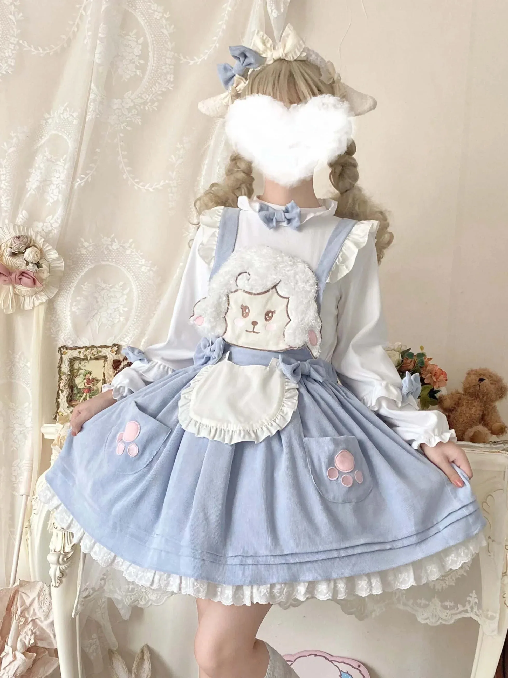 Kitsune Corudroy Suspender Dress