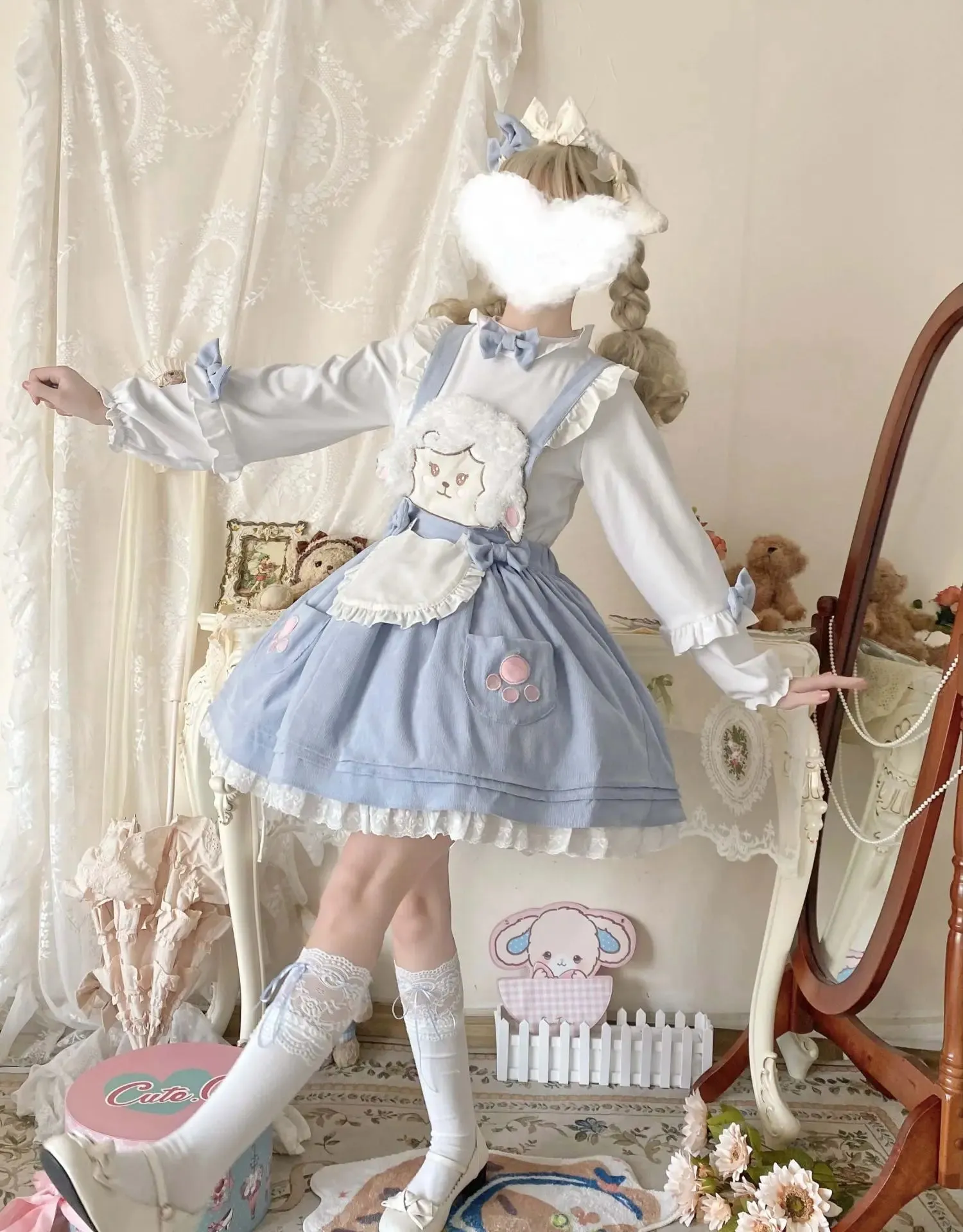 Kitsune Corudroy Suspender Dress