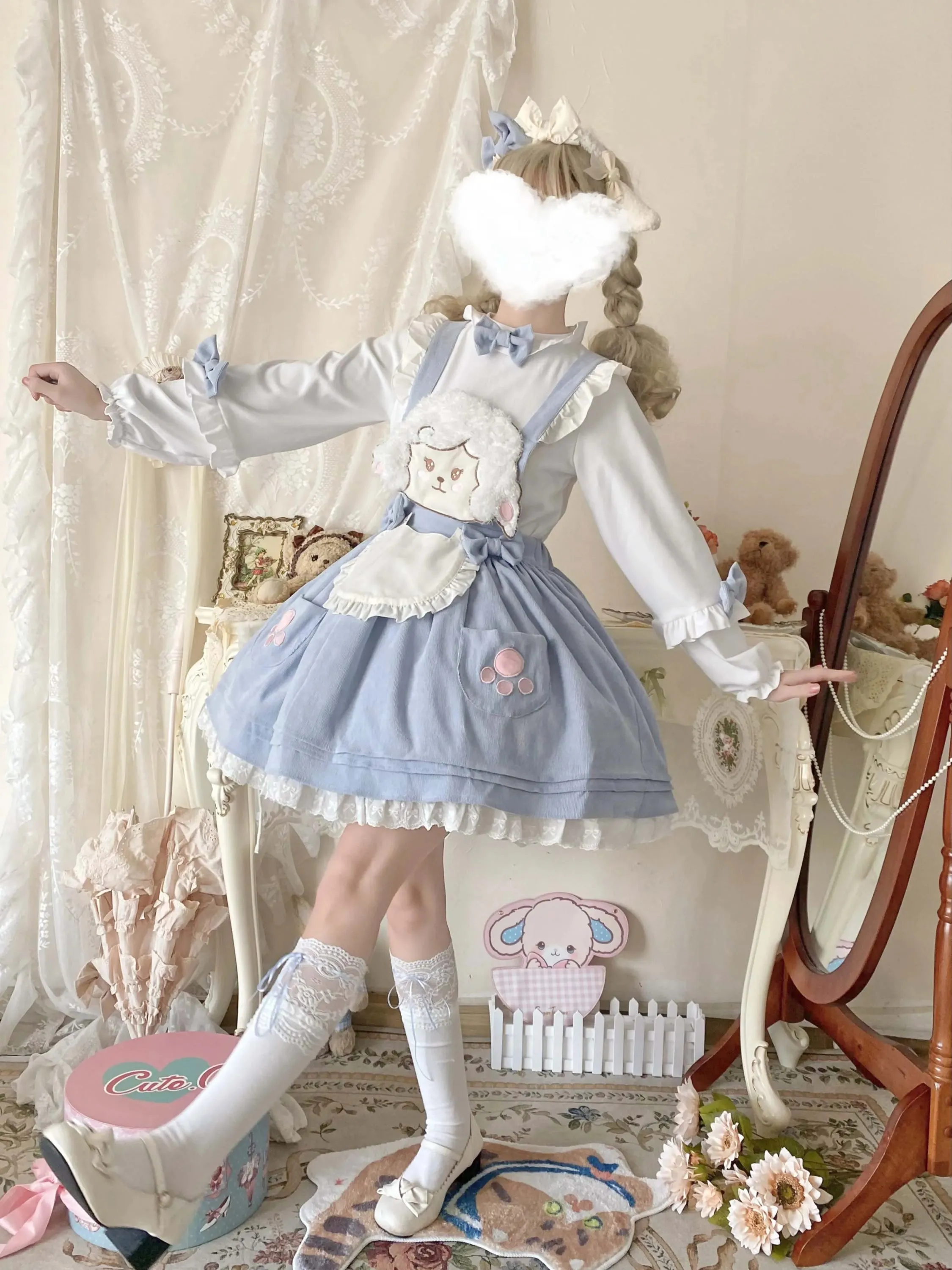 Kitsune Corudroy Suspender Dress