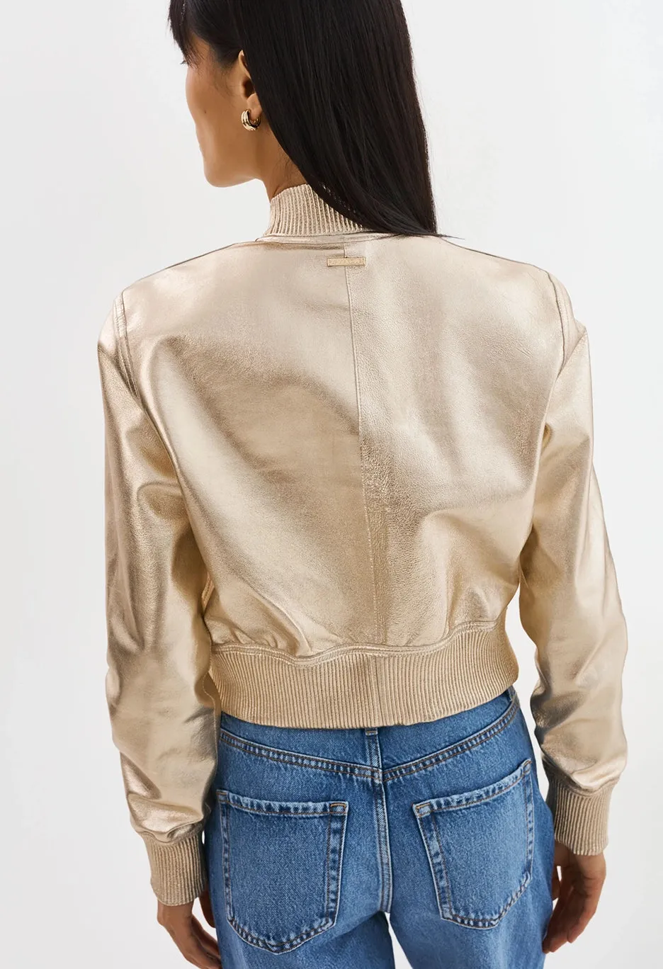 Kordella Reversible Leather Bomber Jacket