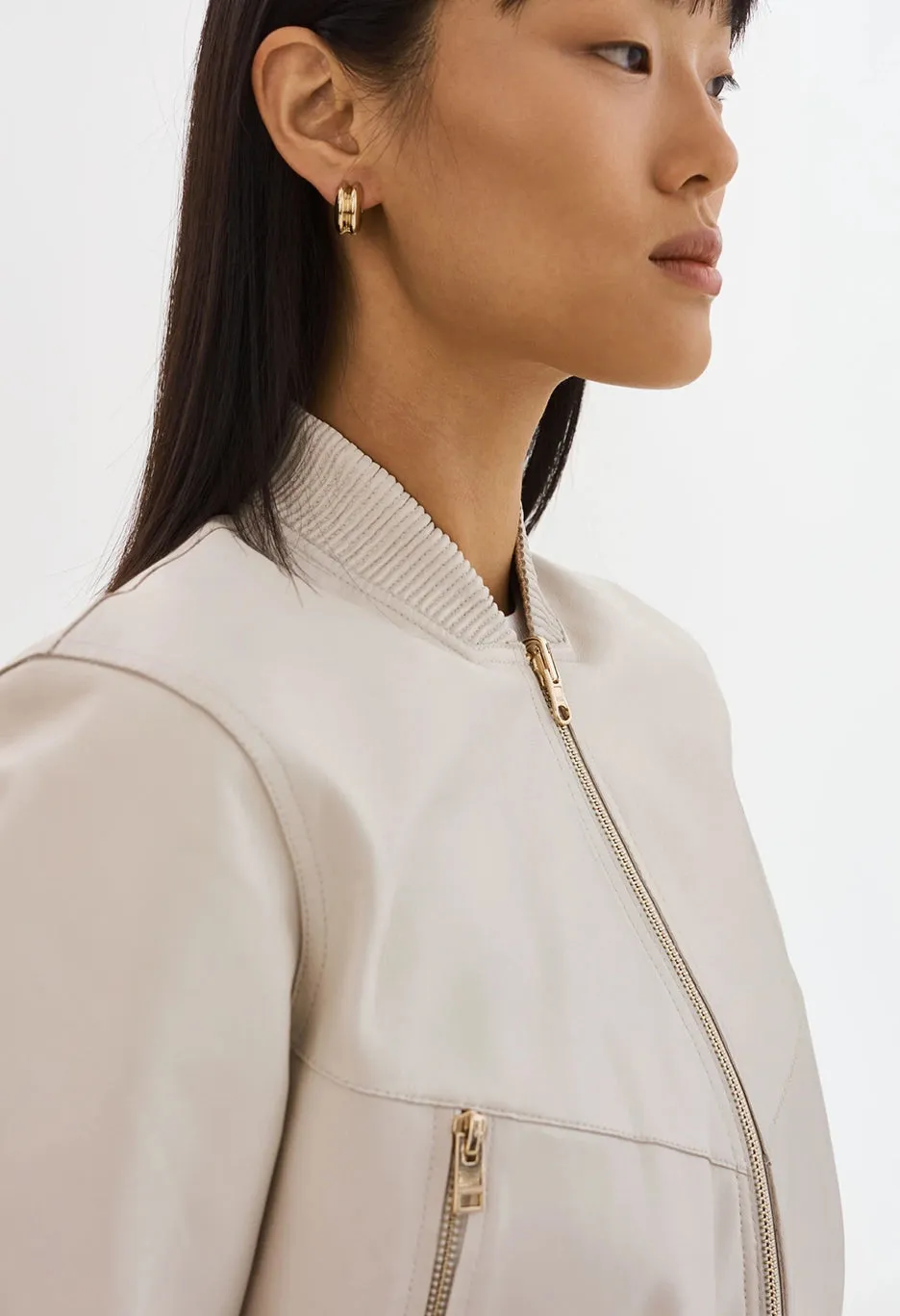 Kordella Reversible Leather Bomber Jacket