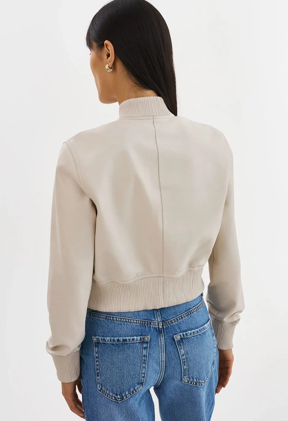 Kordella Reversible Leather Bomber Jacket
