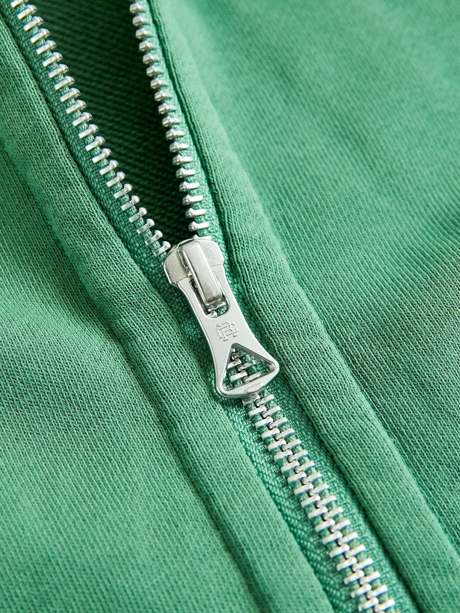 Lightweight Zip Hoodie in Lawn Green