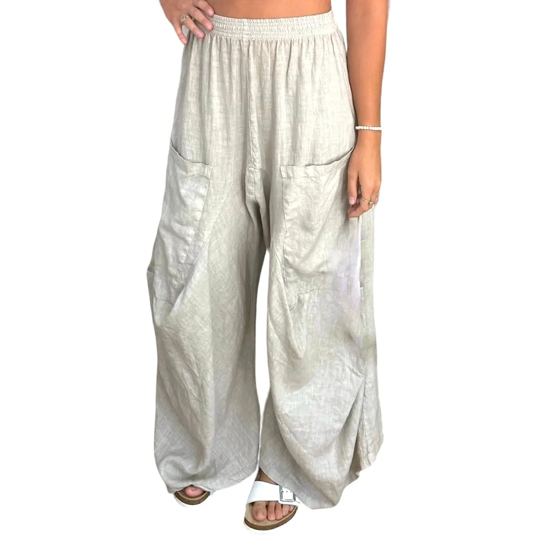 Linen Pantaloon Pants