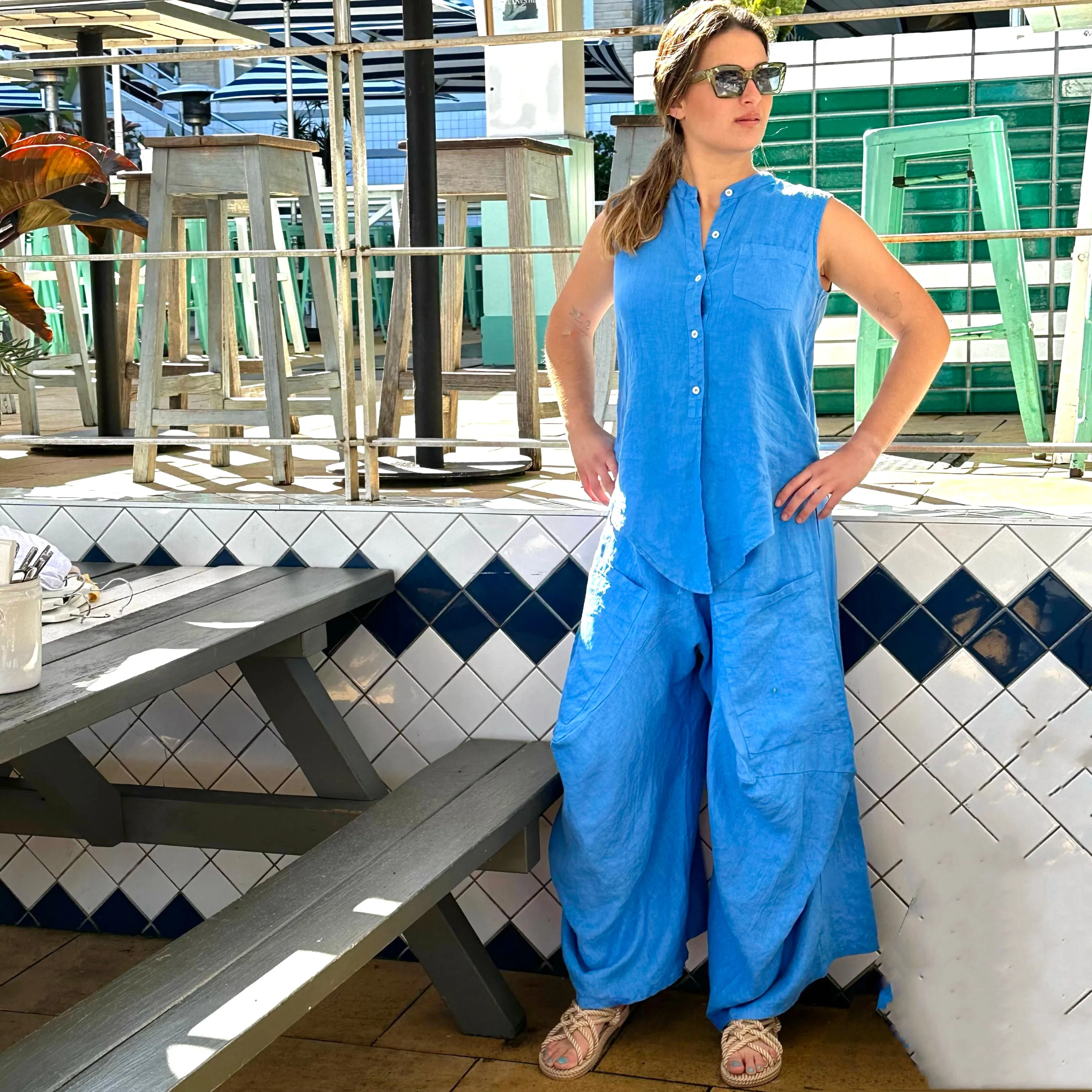 Linen Pantaloon Pants