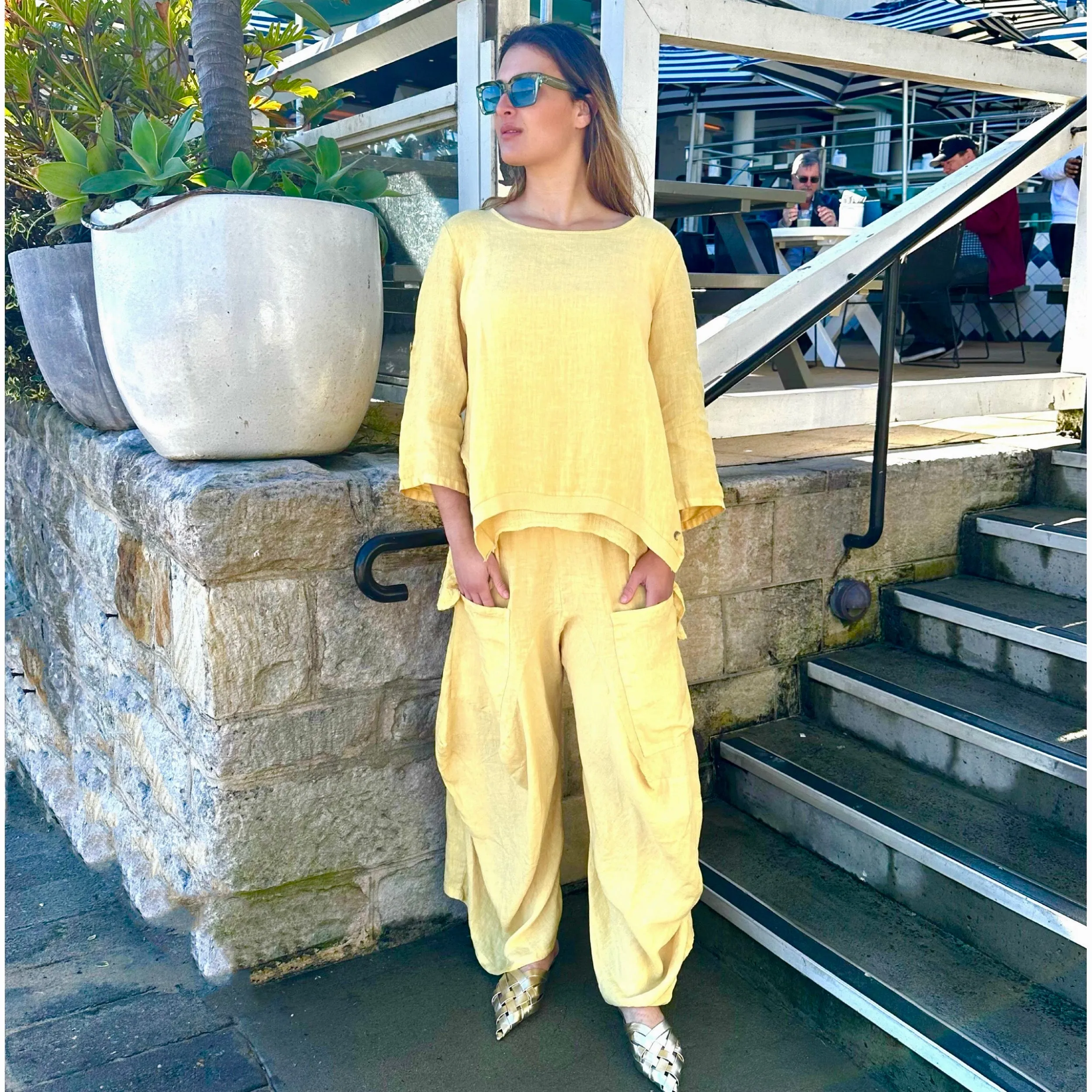 Linen Pantaloon Pants