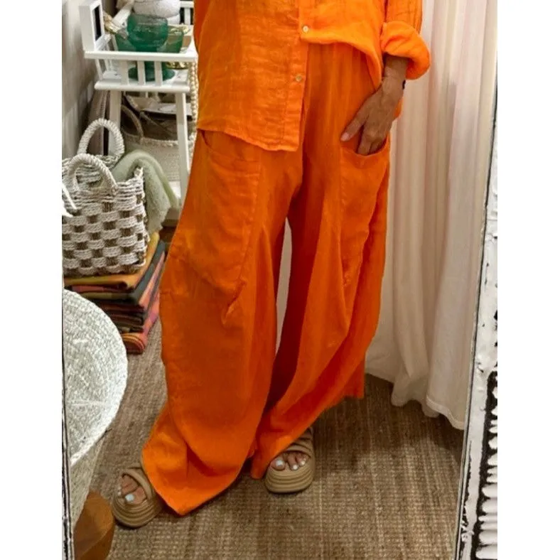 Linen Pantaloon Pants