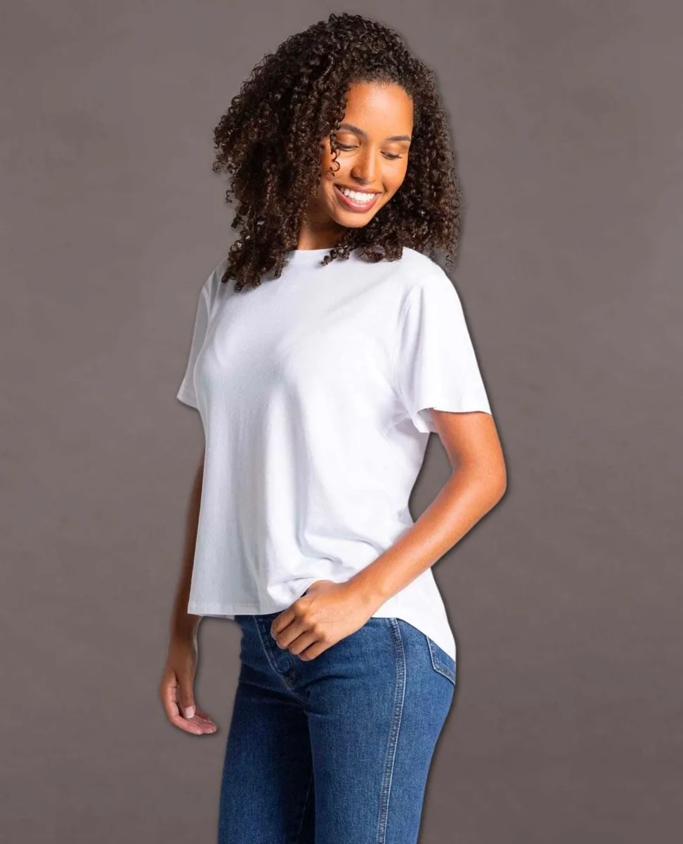 Marlowe Short Sleeve White Tee