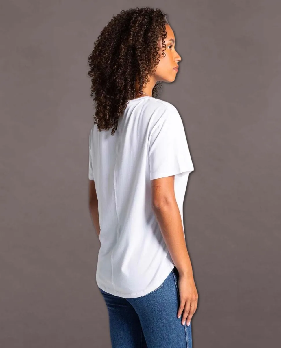 Marlowe Short Sleeve White Tee